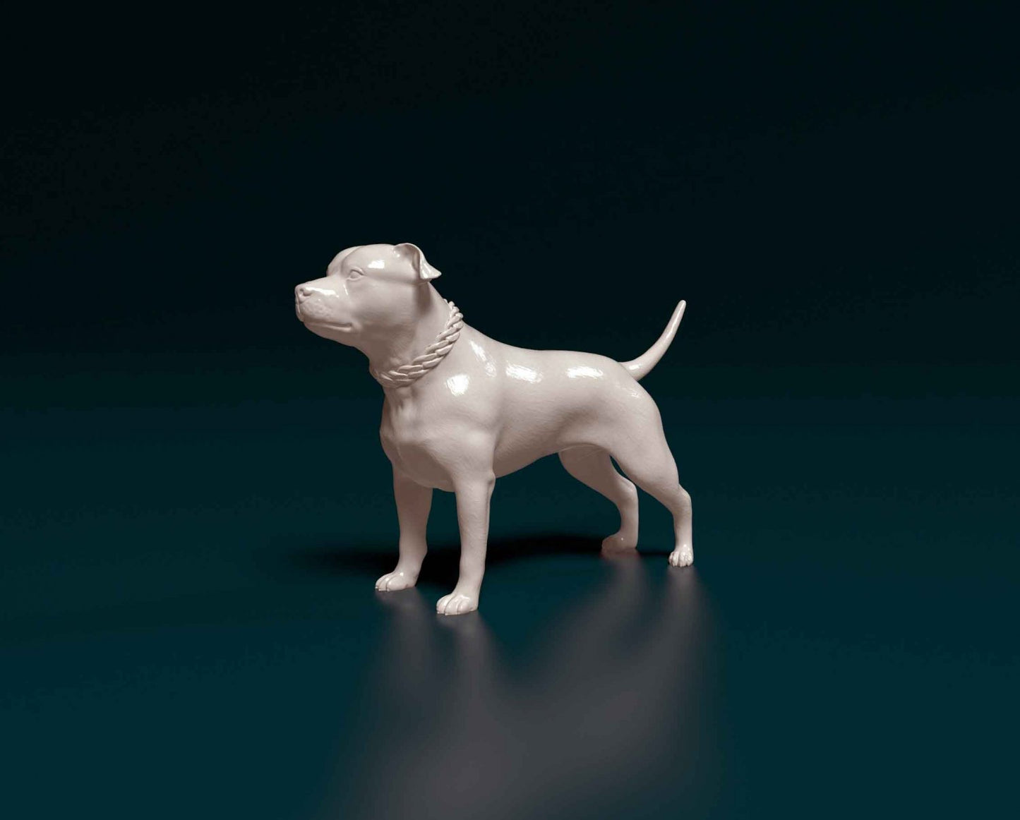 Staffordshire bull terrier dog artist resin - white resin ready to prep / paint ALL SCALES