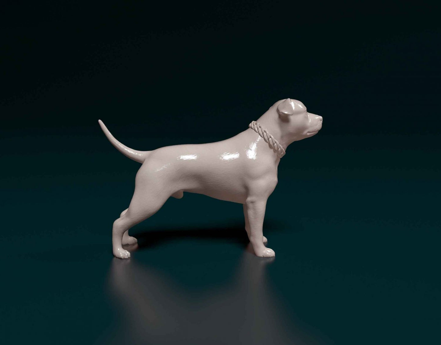 Staffordshire bull terrier dog artist resin - white resin ready to prep / paint ALL SCALES