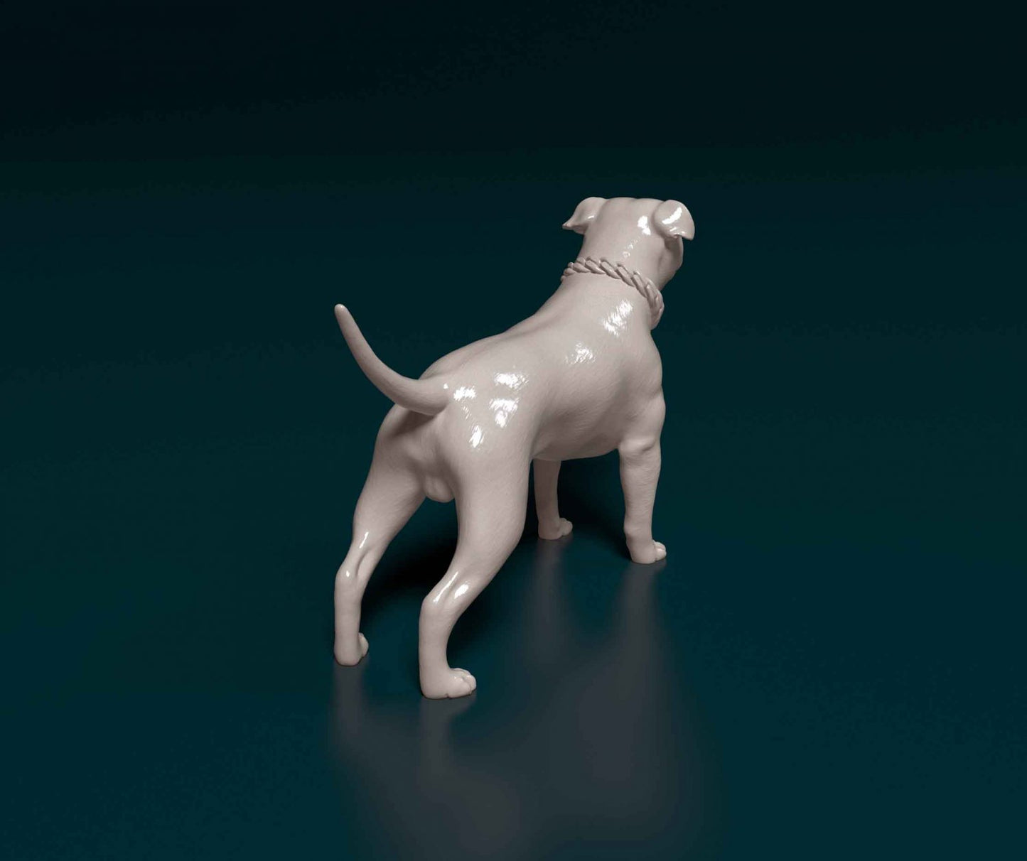 Staffordshire bull terrier dog artist resin - white resin ready to prep / paint ALL SCALES