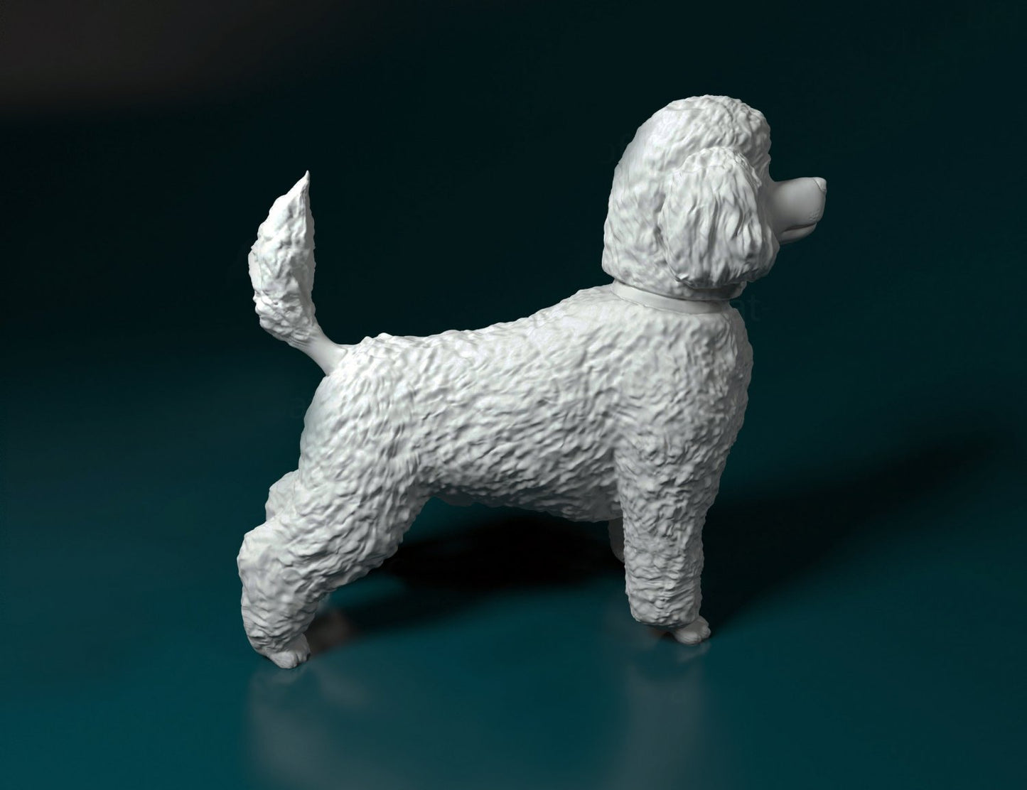 Toy poodle artist resin - white resin ready to prep / paint ALL SCALES