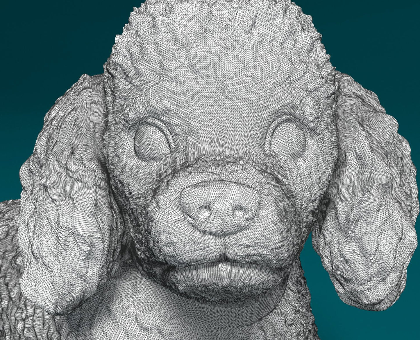 Toy poodle artist resin - white resin ready to prep / paint ALL SCALES