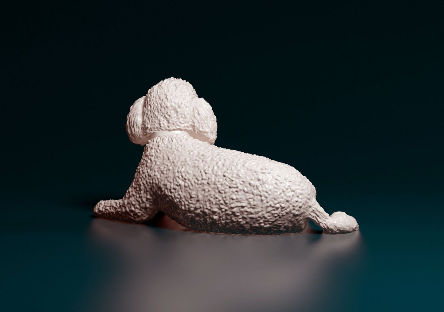 Toy poodle artist resin - white resin ready to prep / paint ALL SCALES