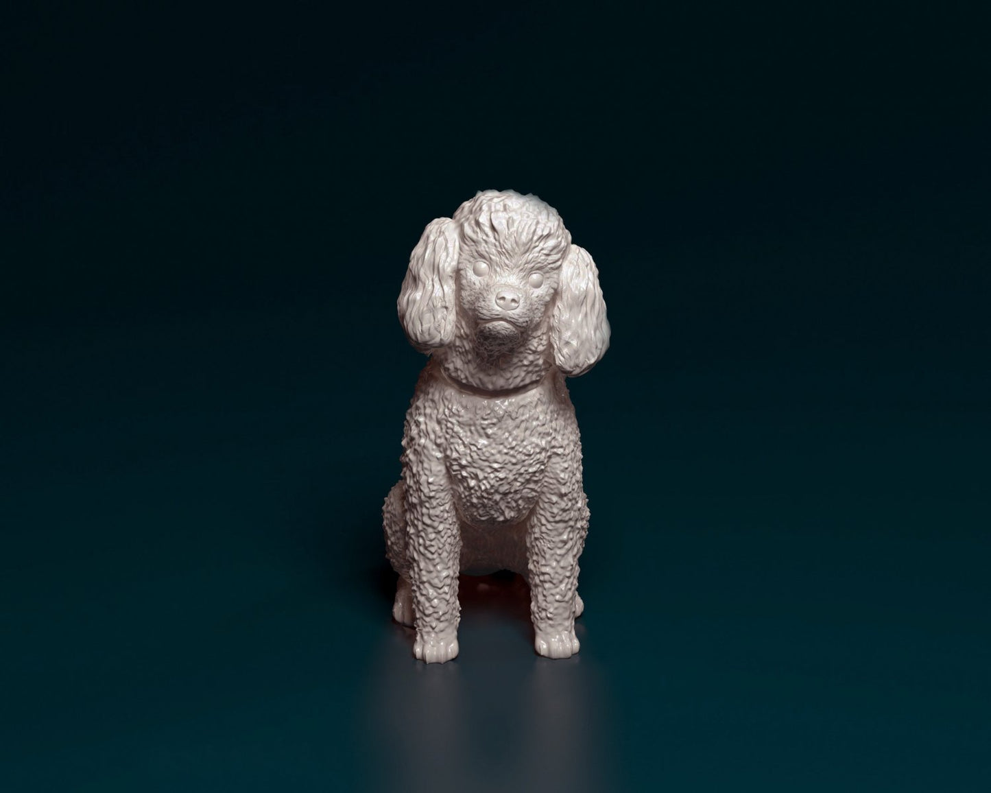 Toy poodle artist resin - white resin ready to prep / paint ALL SCALES