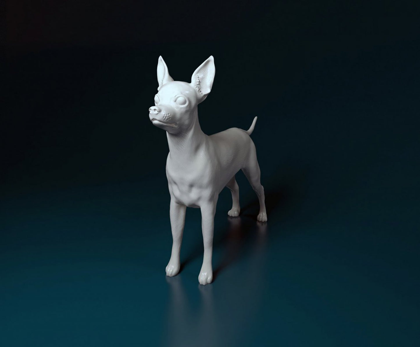 Toy terrier artist resin - white resin ready to prep / paint ALL SCALES