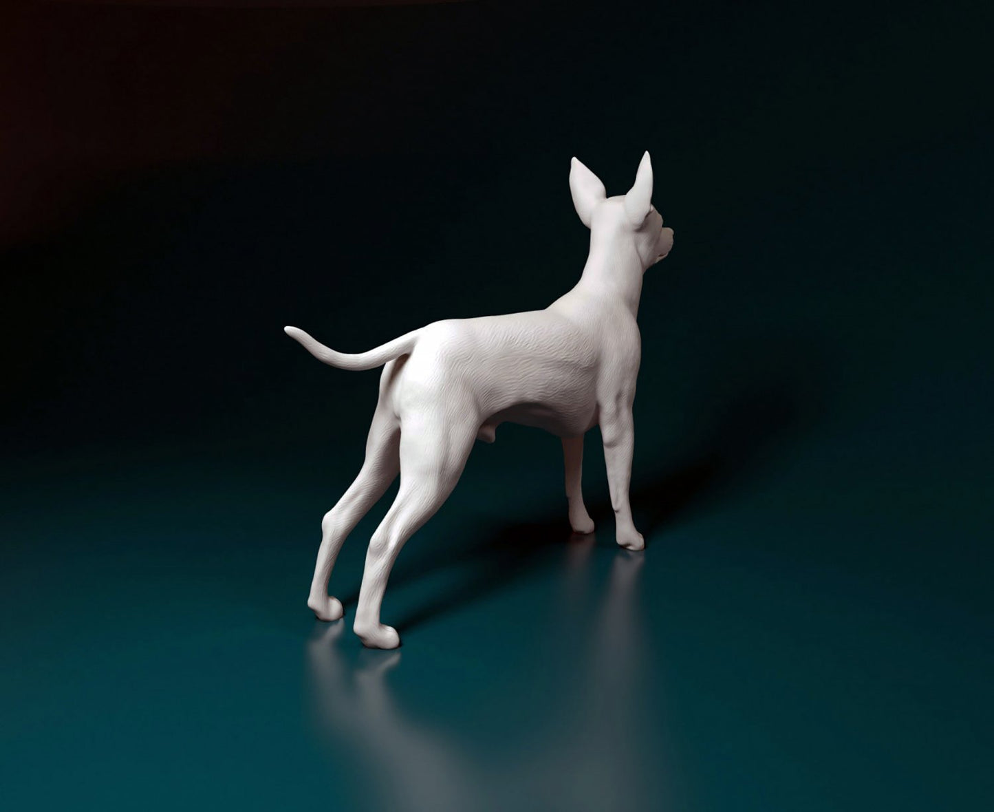 Toy terrier artist resin - white resin ready to prep / paint ALL SCALES