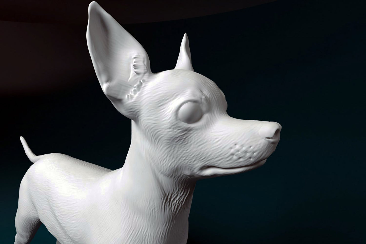 Toy terrier artist resin - white resin ready to prep / paint ALL SCALES