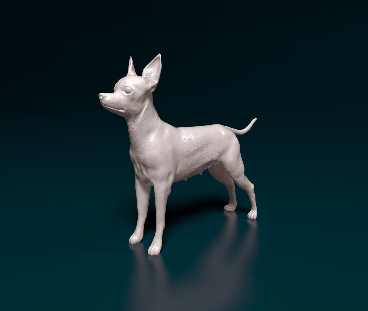 Toy terrier artist resin - white resin ready to prep / paint ALL SCALES