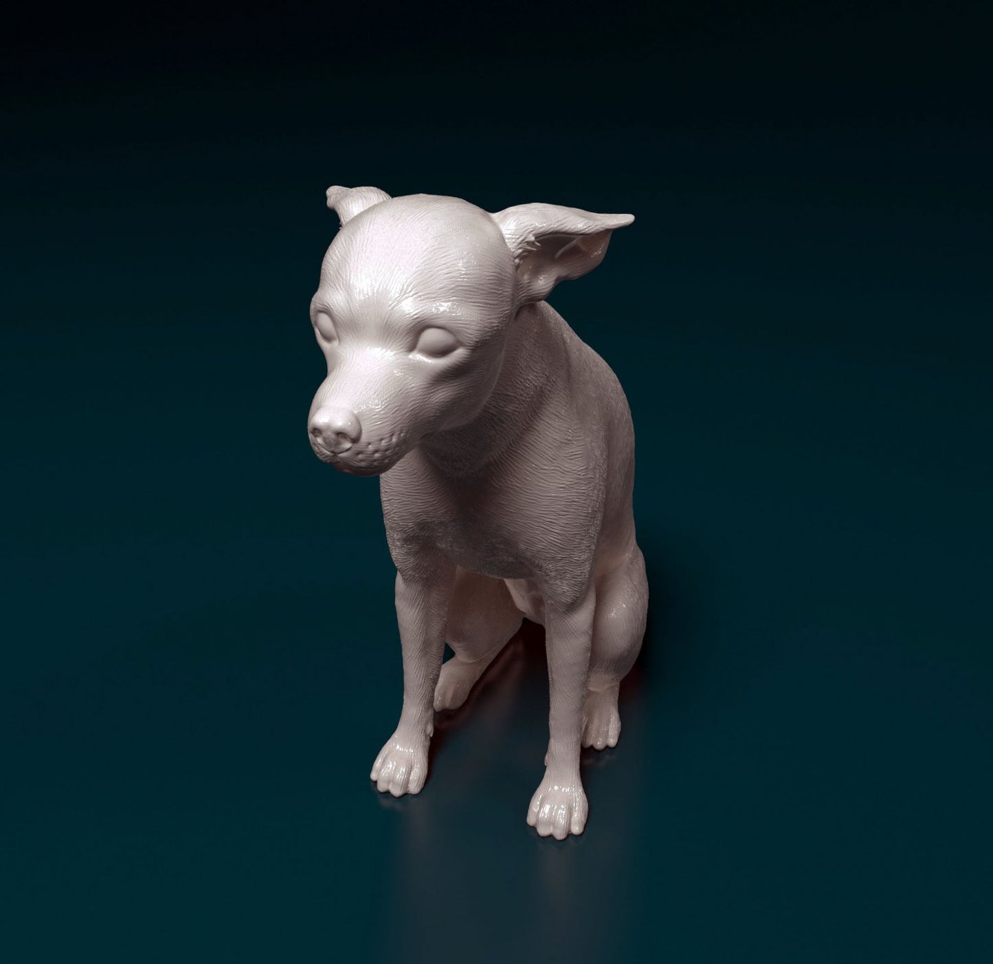 Toy terrier artist resin - white resin ready to prep / paint ALL SCALES