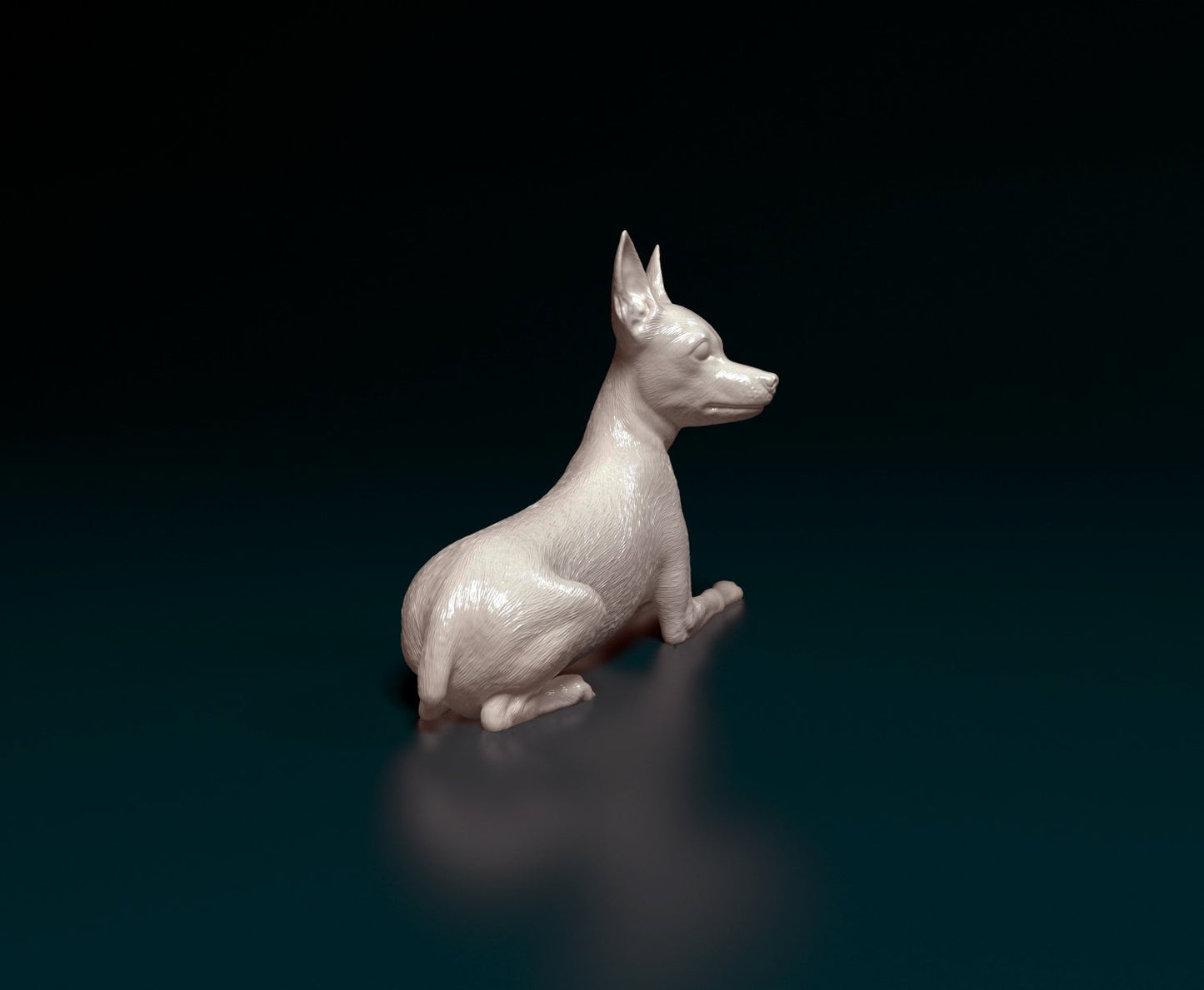 Toy terrier artist resin - white resin ready to prep / paint ALL SCALES