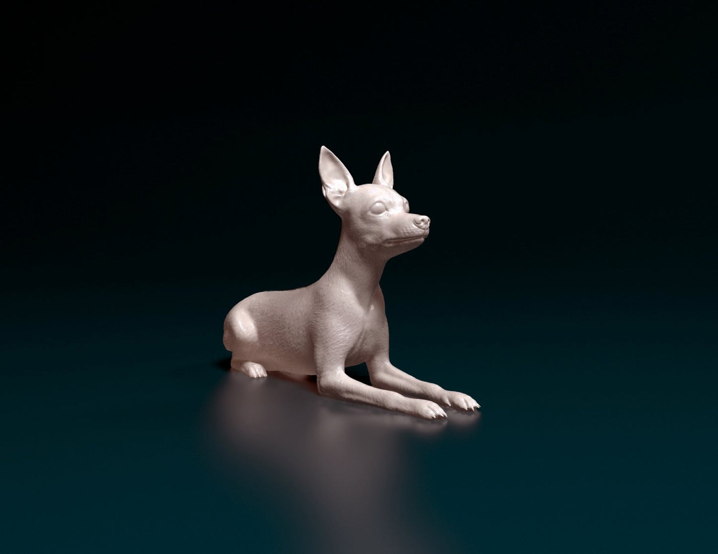 Toy terrier artist resin - white resin ready to prep / paint ALL SCALES