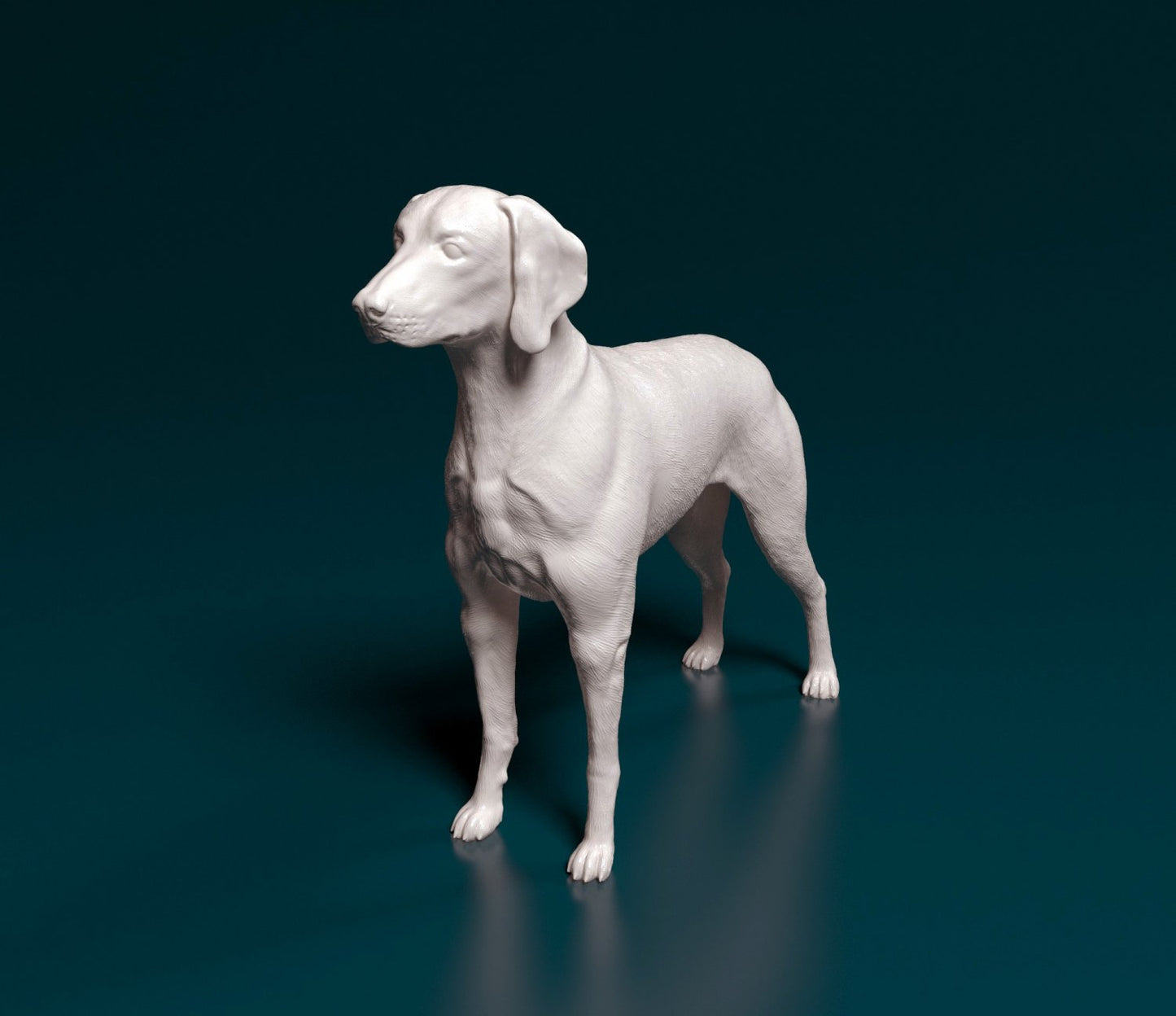 Weimeraner artist resin - white resin ready to prep / paint ALL SCALES