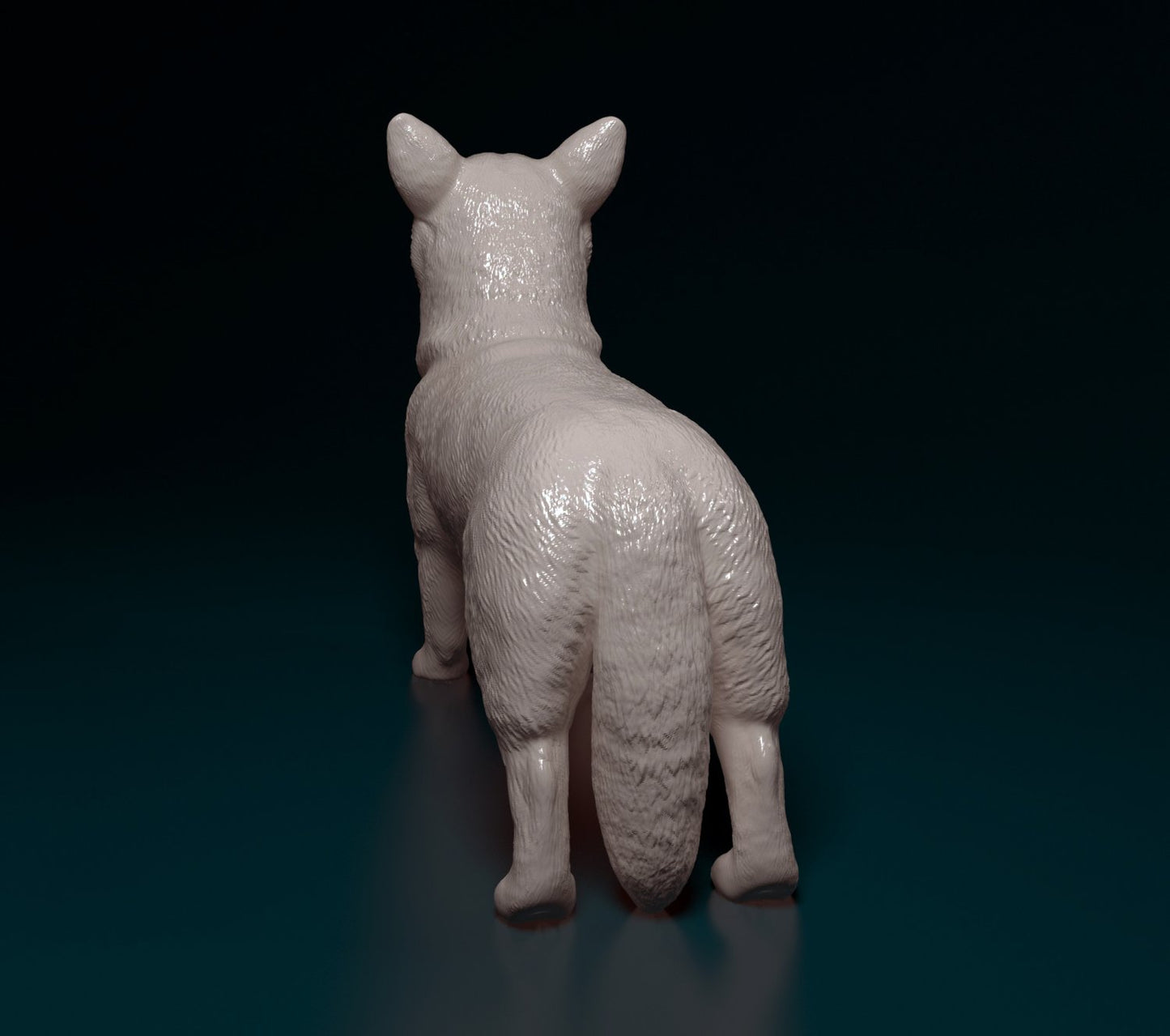 Welsh corgi pembroke artist resin - white resin ready to prep / paint ALL SCALES