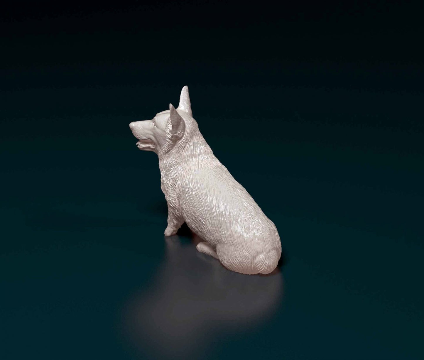 Welsh corgi pembroke artist resin - white resin ready to prep / paint ALL SCALES