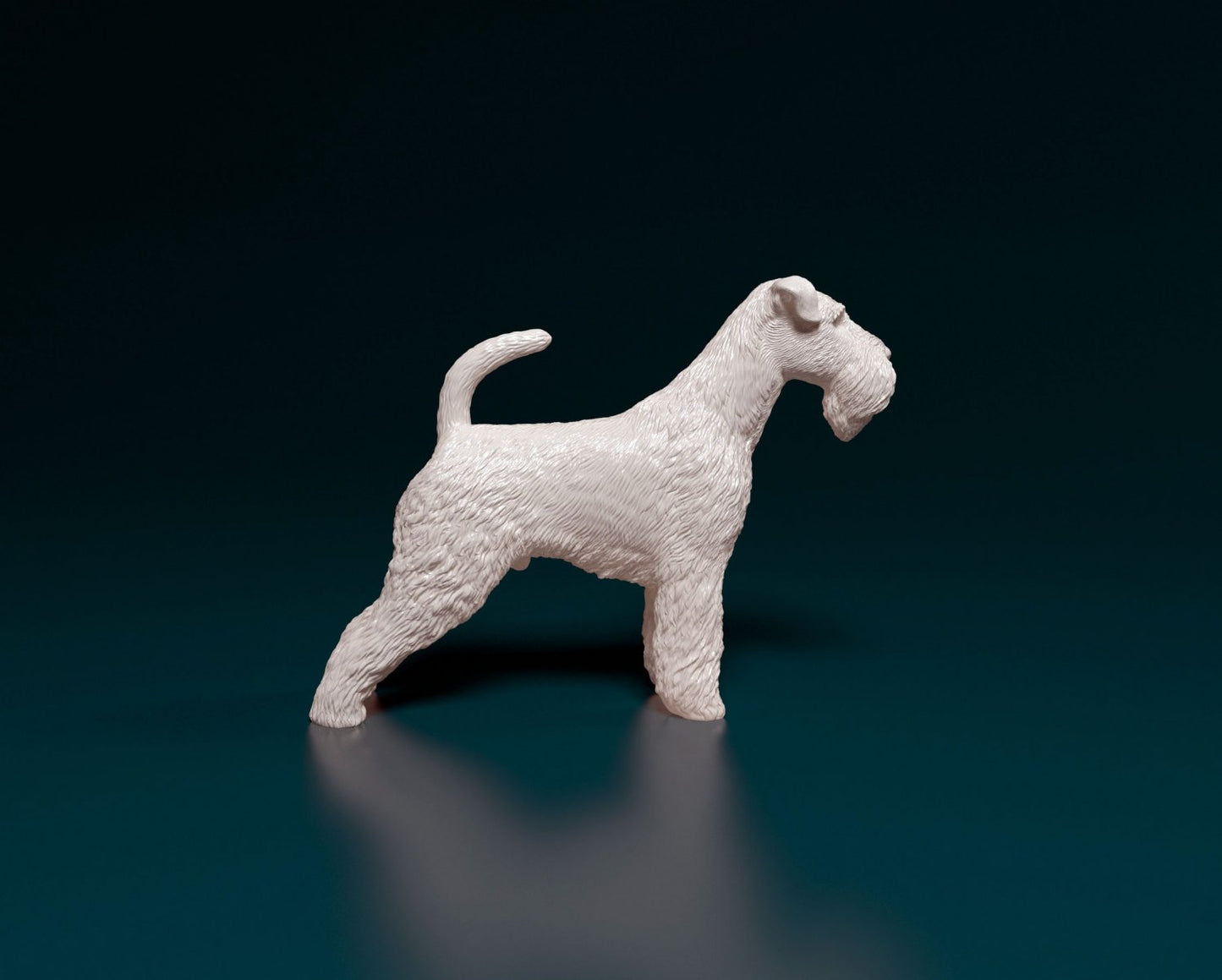 Welsh terrier artist resin - white resin ready to prep / paint ALL SCALES