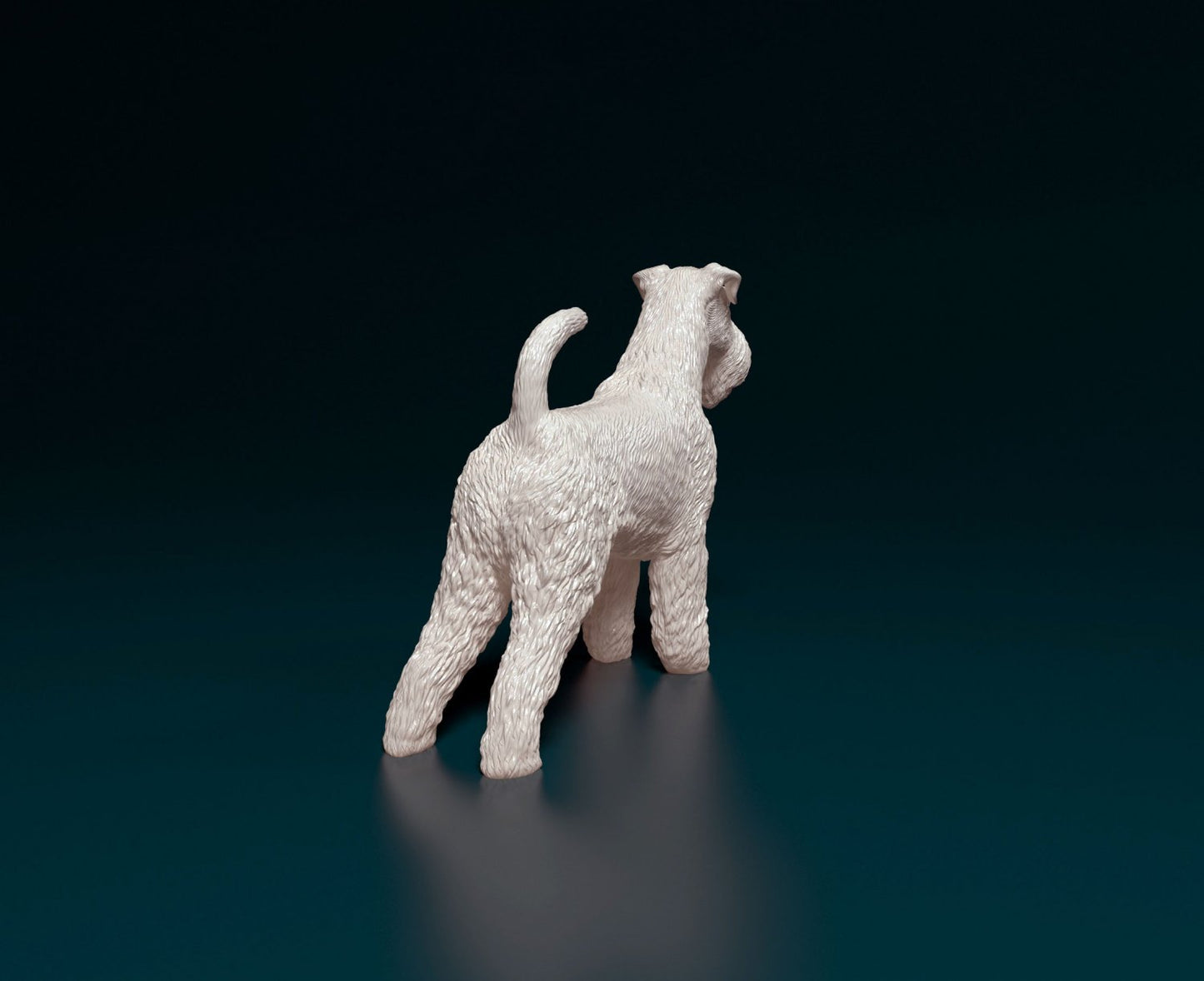 Welsh terrier artist resin - white resin ready to prep / paint ALL SCALES