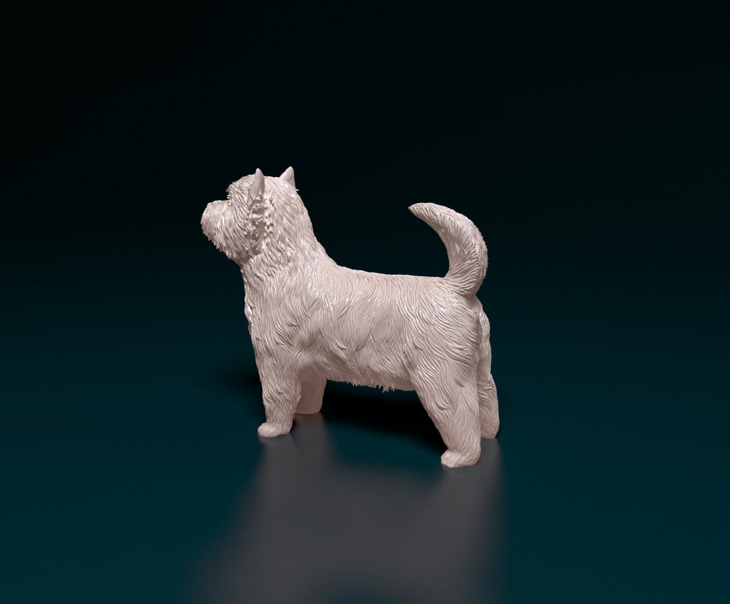 Westie west highland white artist resin - white resin ready to prep / paint ALL SCALES