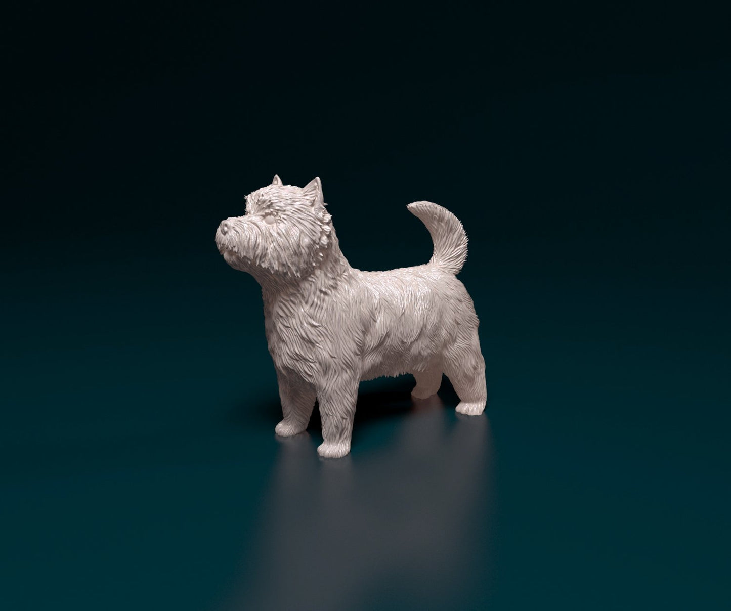 Westie west highland white artist resin - white resin ready to prep / paint ALL SCALES