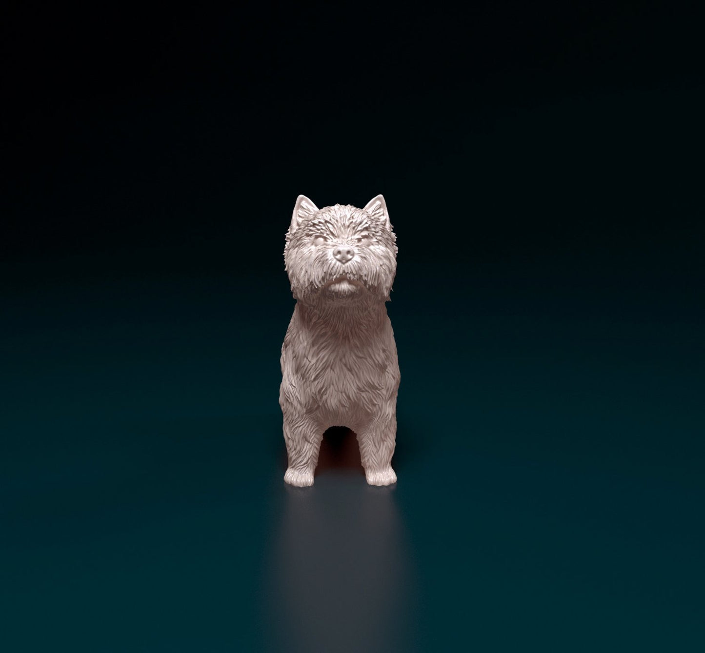 Westie west highland white artist resin - white resin ready to prep / paint ALL SCALES