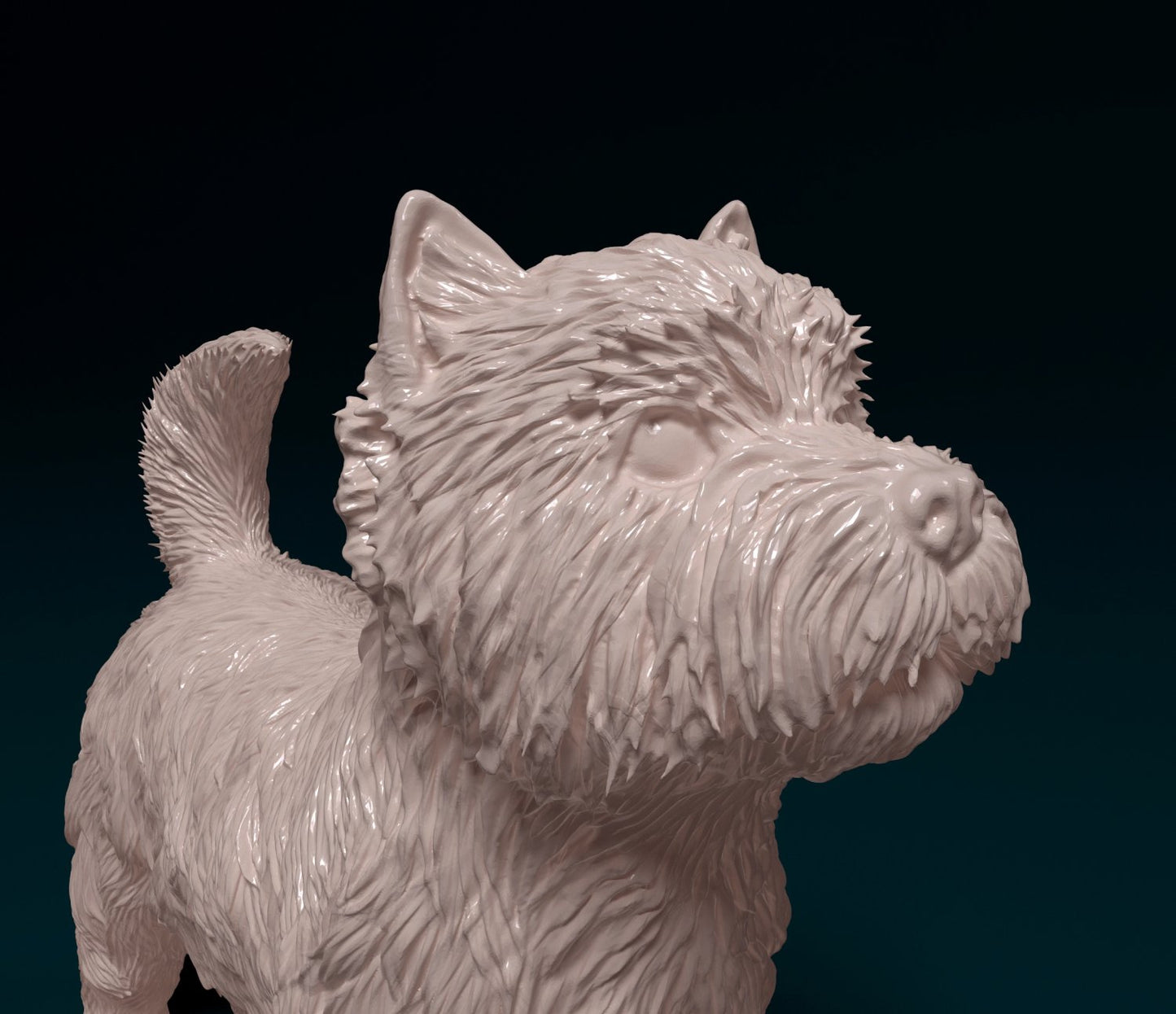 Westie west highland white artist resin - white resin ready to prep / paint ALL SCALES