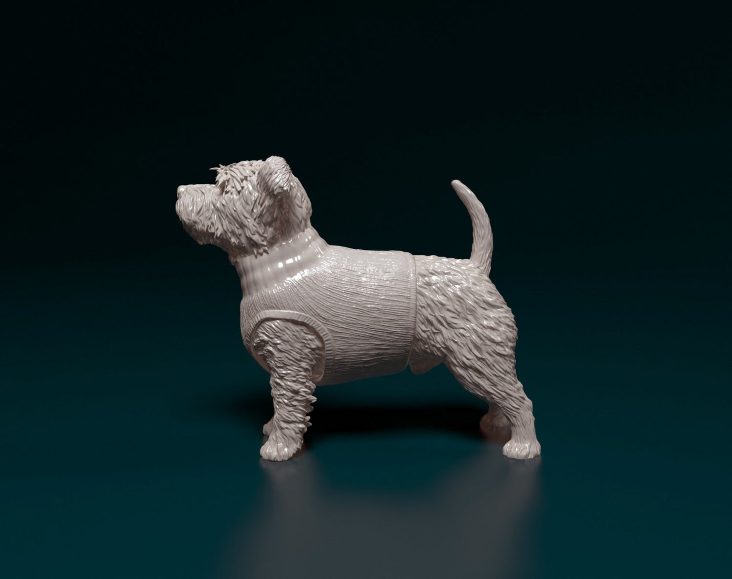 Westie west highland white artist resin - white resin ready to prep / paint ALL SCALES