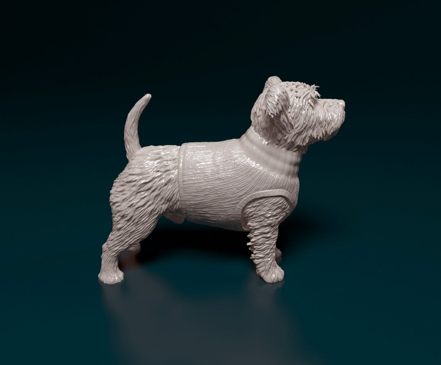 Westie west highland white artist resin - white resin ready to prep / paint ALL SCALES