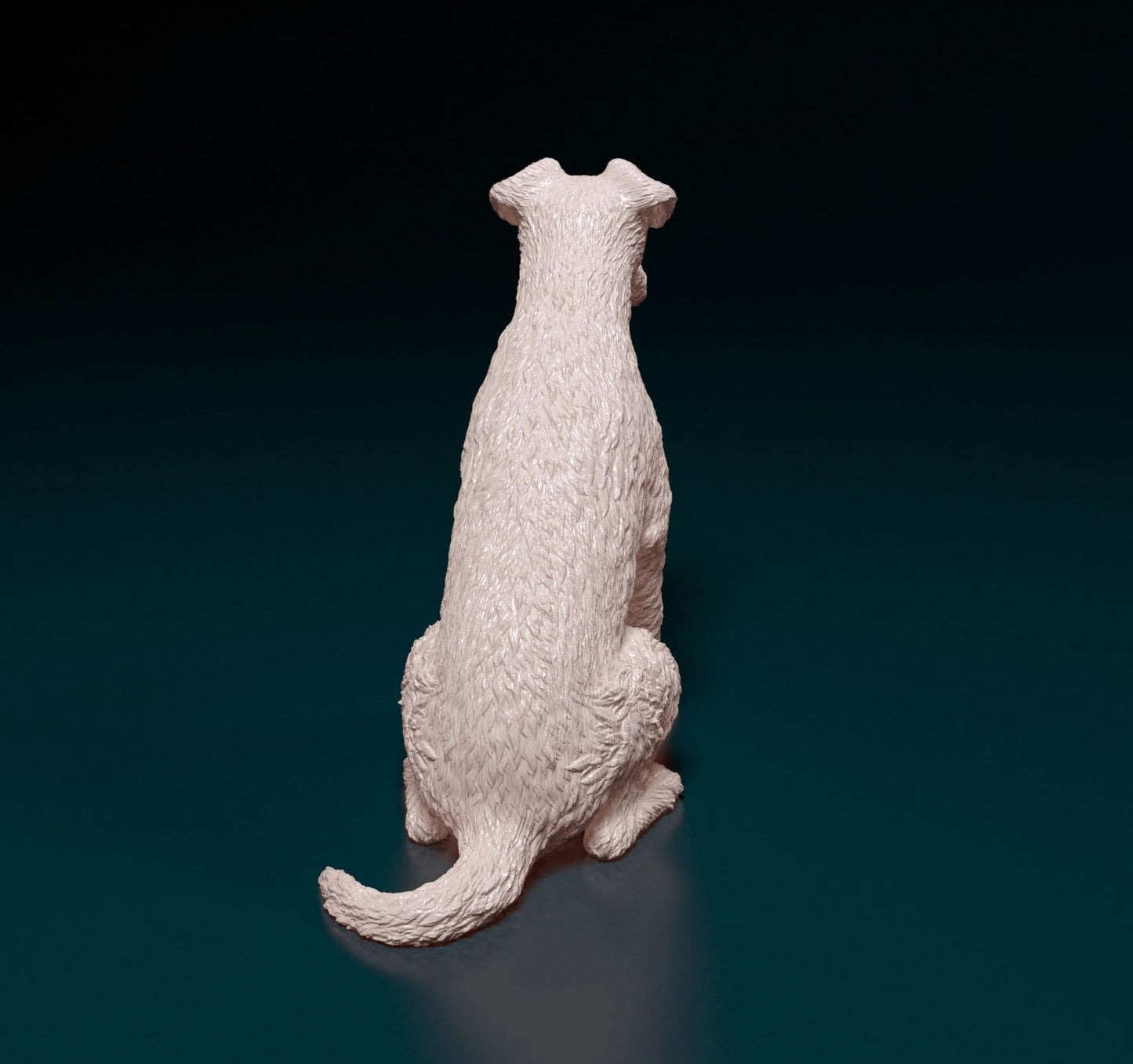 wire fox terrier artist resin - white resin ready to prep / paint ALL SCALES
