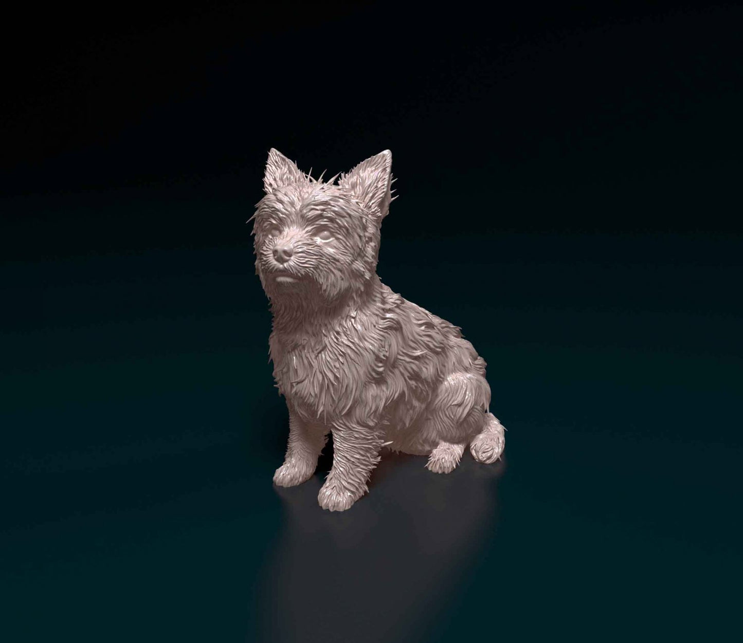 yorkshire terrier artist resin - white resin ready to prep / paint ALL SCALES