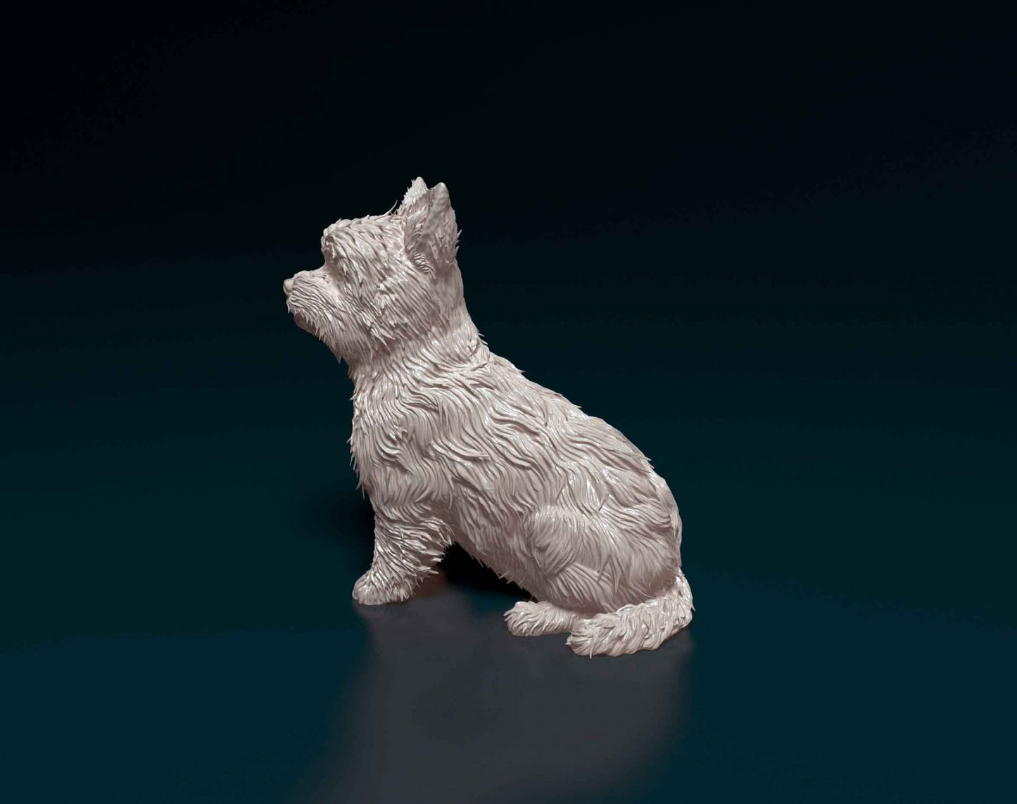yorkshire terrier artist resin - white resin ready to prep / paint ALL SCALES