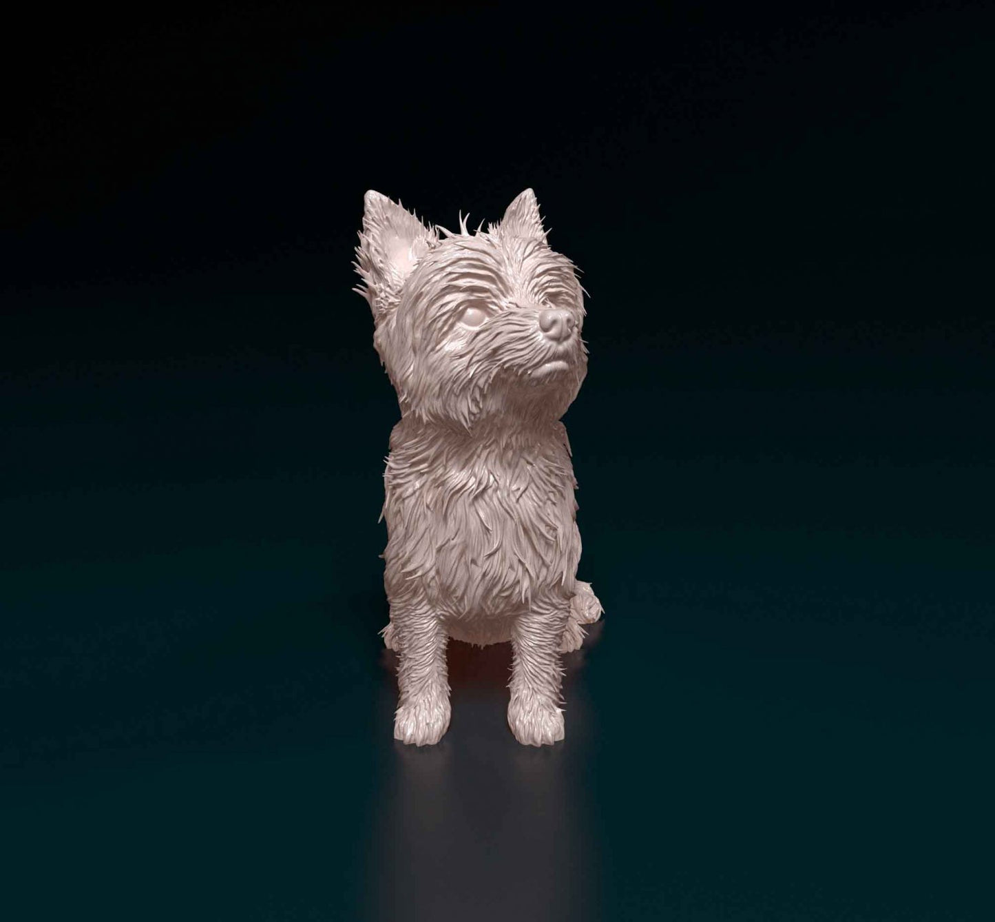 yorkshire terrier artist resin - white resin ready to prep / paint ALL SCALES