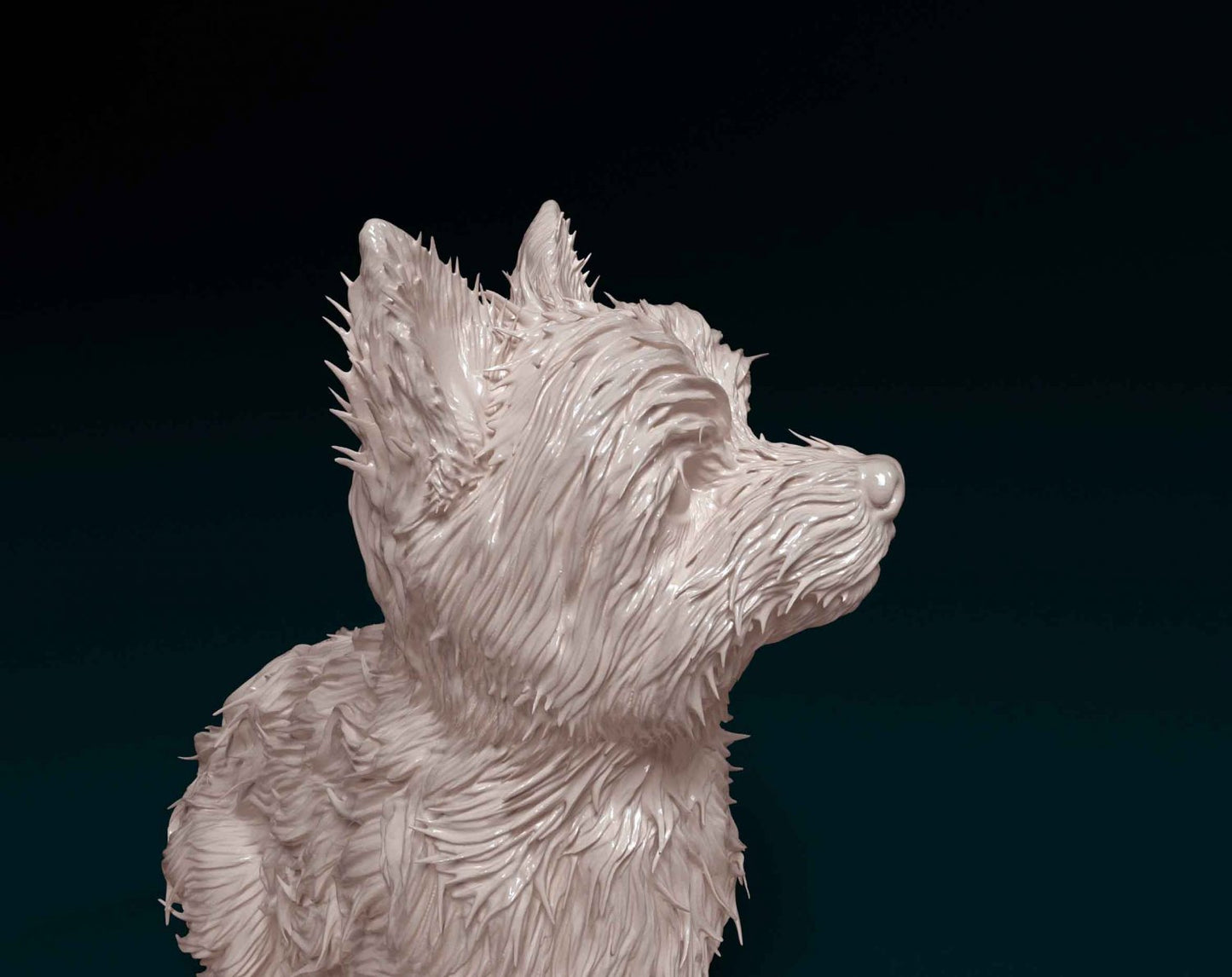 yorkshire terrier artist resin - white resin ready to prep / paint ALL SCALES