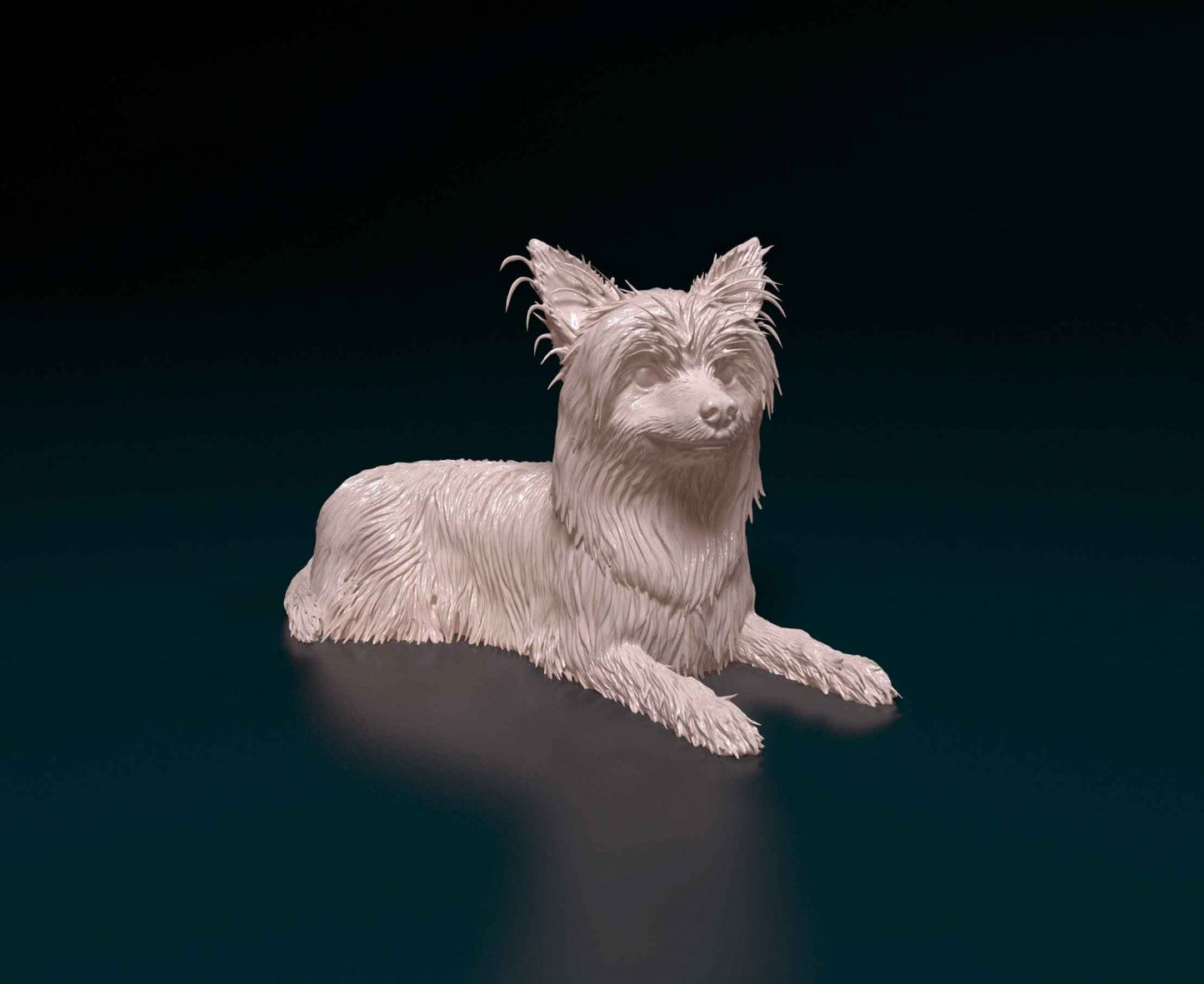 yorkshire terrier artist resin - white resin ready to prep / paint ALL SCALES
