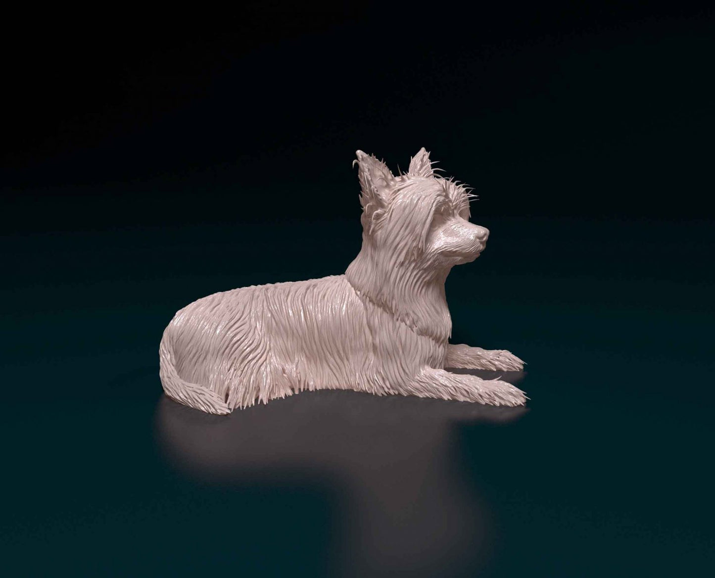 yorkshire terrier artist resin - white resin ready to prep / paint ALL SCALES