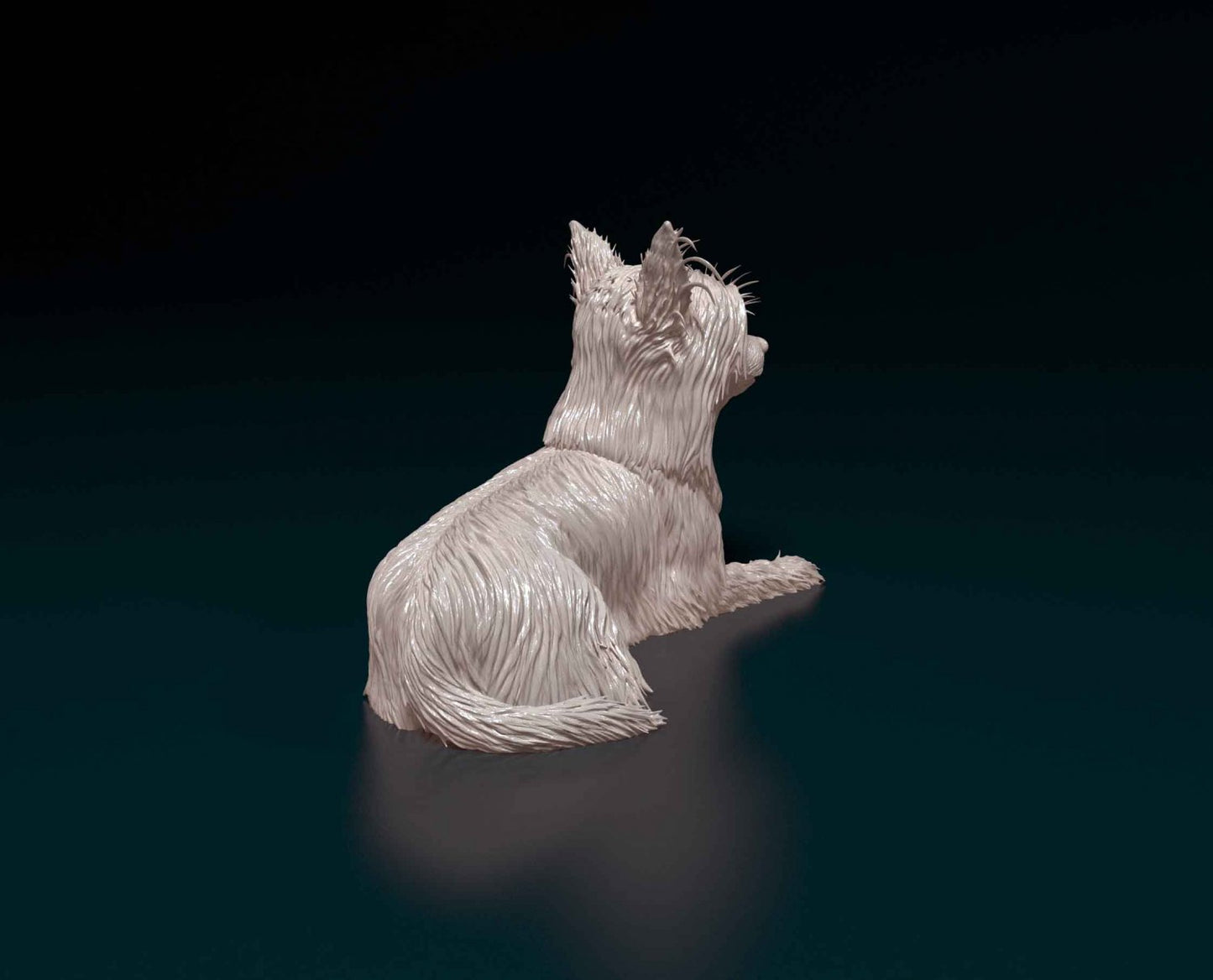 yorkshire terrier artist resin - white resin ready to prep / paint ALL SCALES