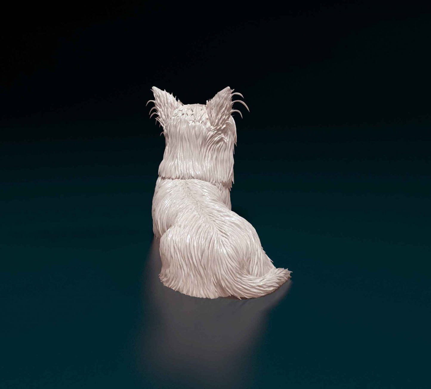 yorkshire terrier artist resin - white resin ready to prep / paint ALL SCALES