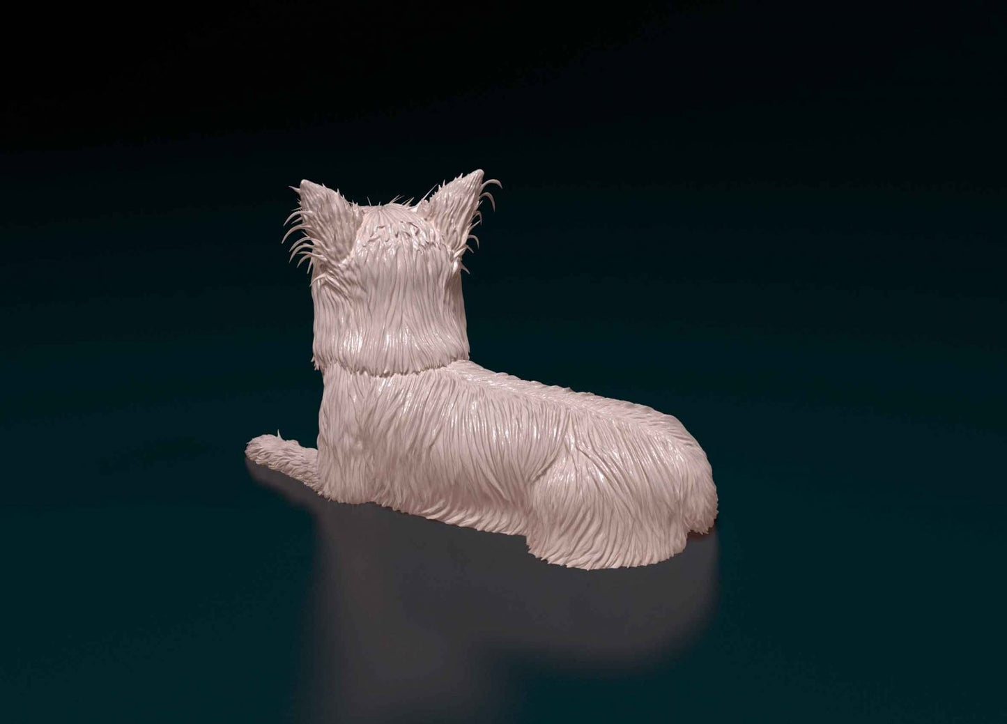 yorkshire terrier artist resin - white resin ready to prep / paint ALL SCALES