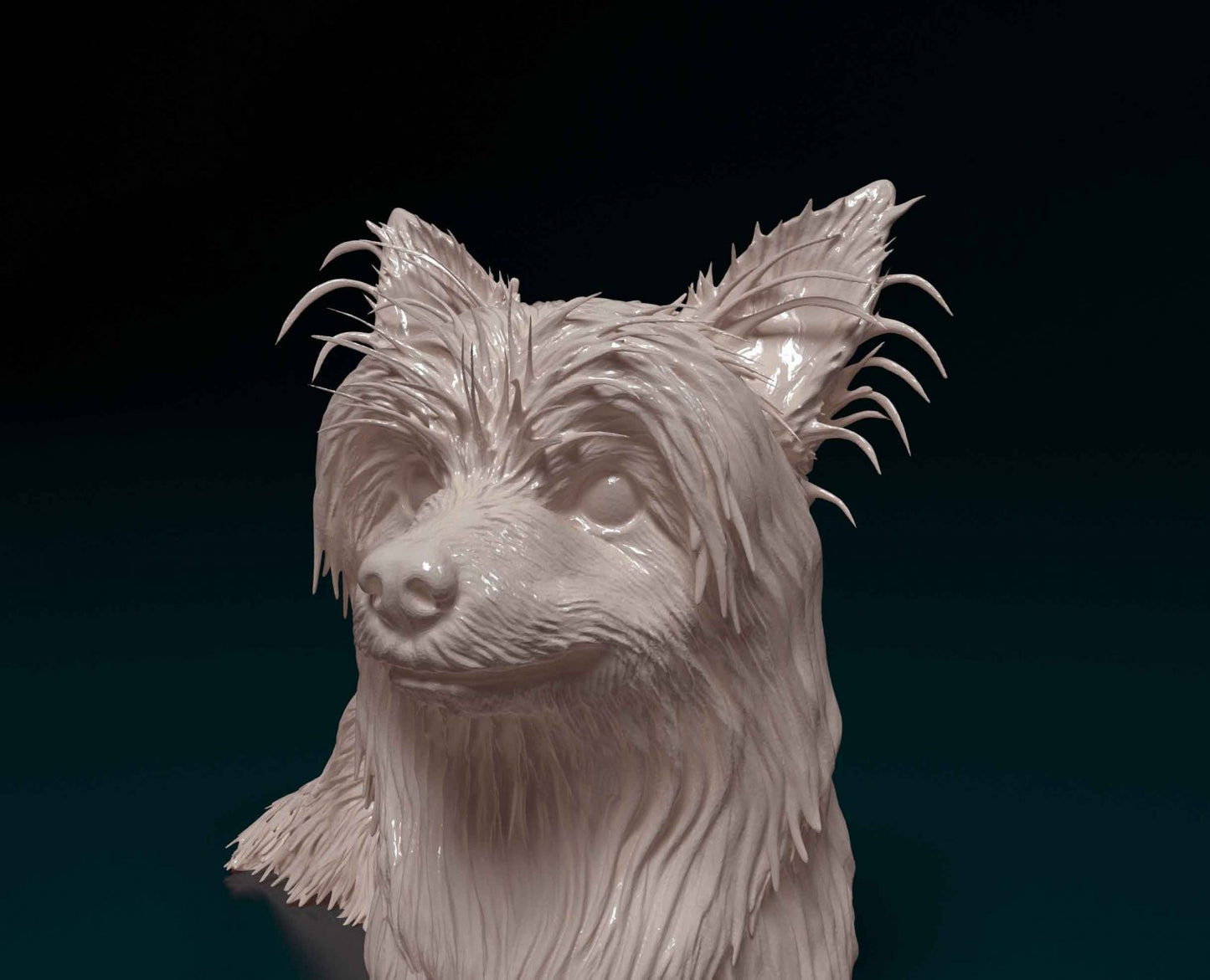 yorkshire terrier artist resin - white resin ready to prep / paint ALL SCALES