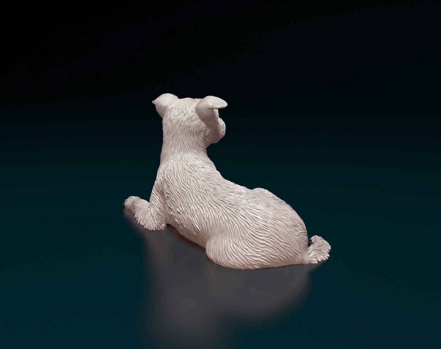 yorkshire terrier artist resin - white resin ready to prep / paint ALL SCALES