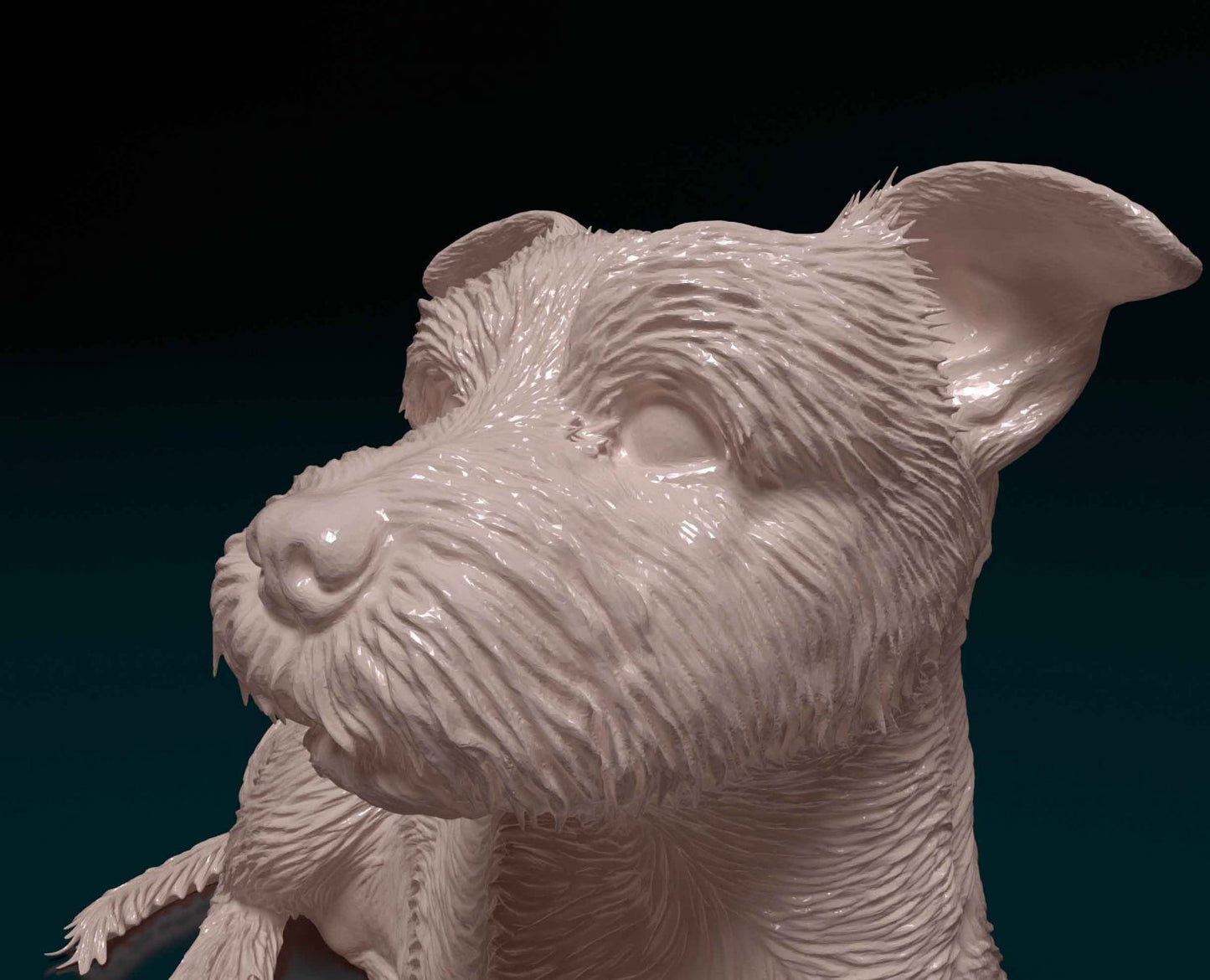 yorkshire terrier artist resin - white resin ready to prep / paint ALL SCALES