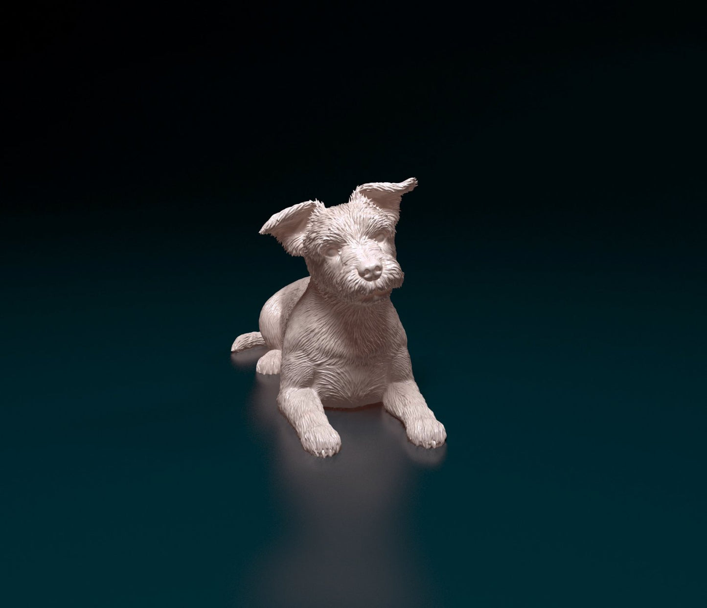 yorkshire terrier artist resin - white resin ready to prep / paint ALL SCALES