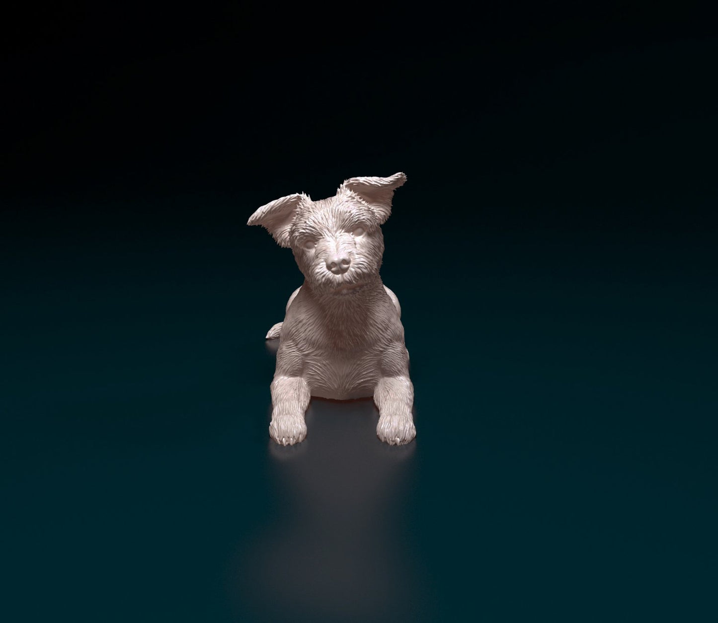 yorkshire terrier artist resin - white resin ready to prep / paint ALL SCALES