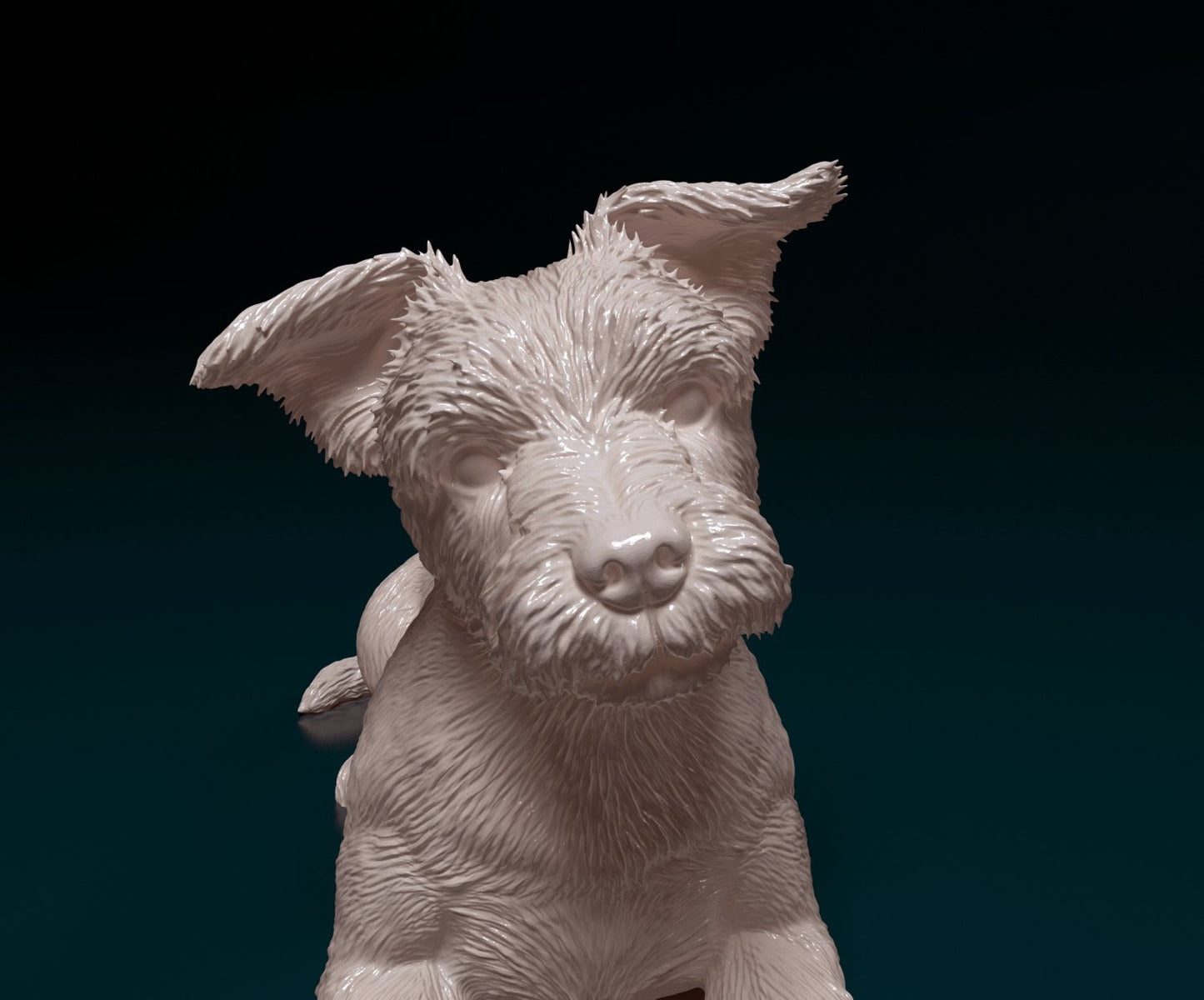yorkshire terrier artist resin - white resin ready to prep / paint ALL SCALES