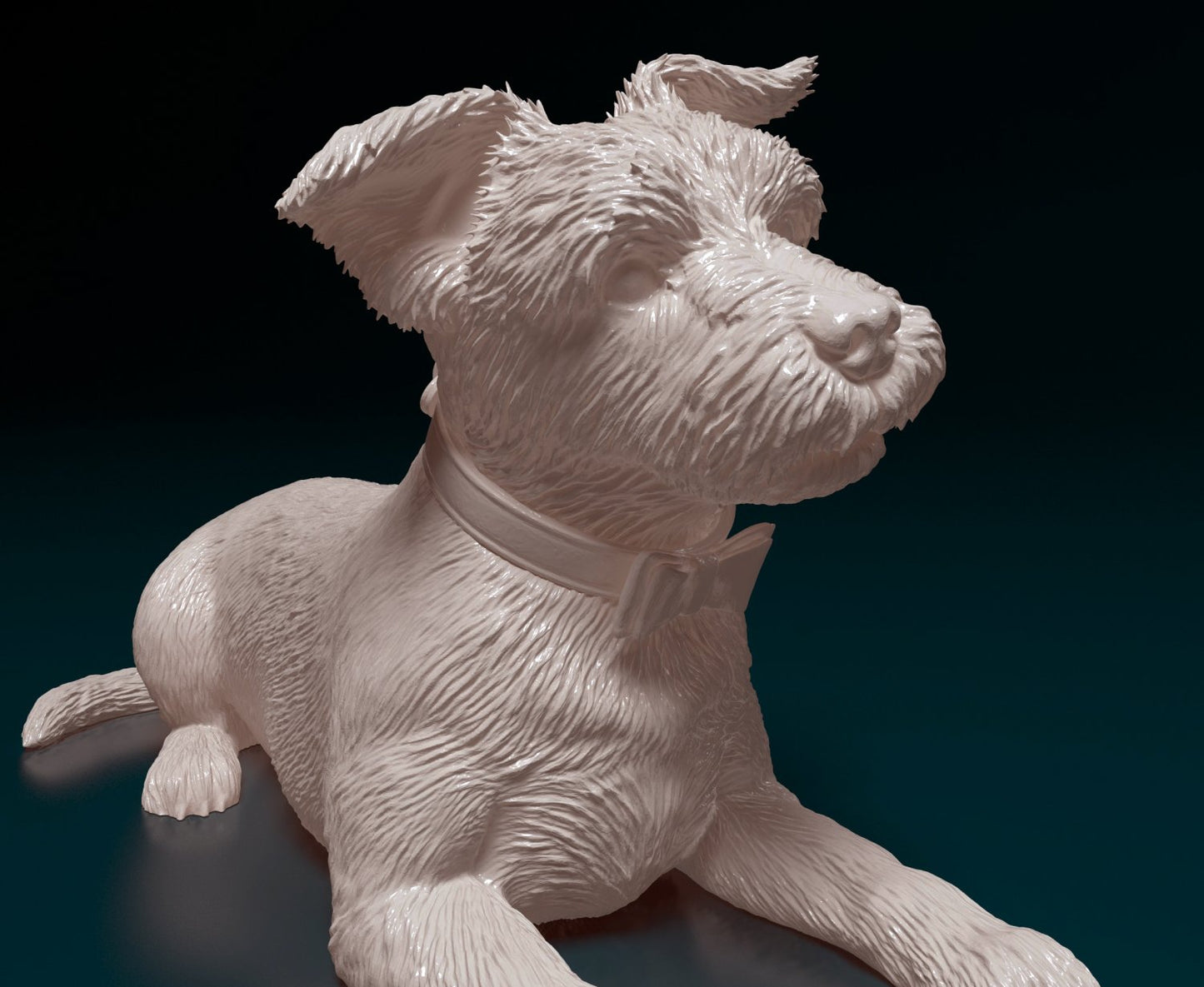 yorkshire terrier artist resin - white resin ready to prep / paint ALL SCALES