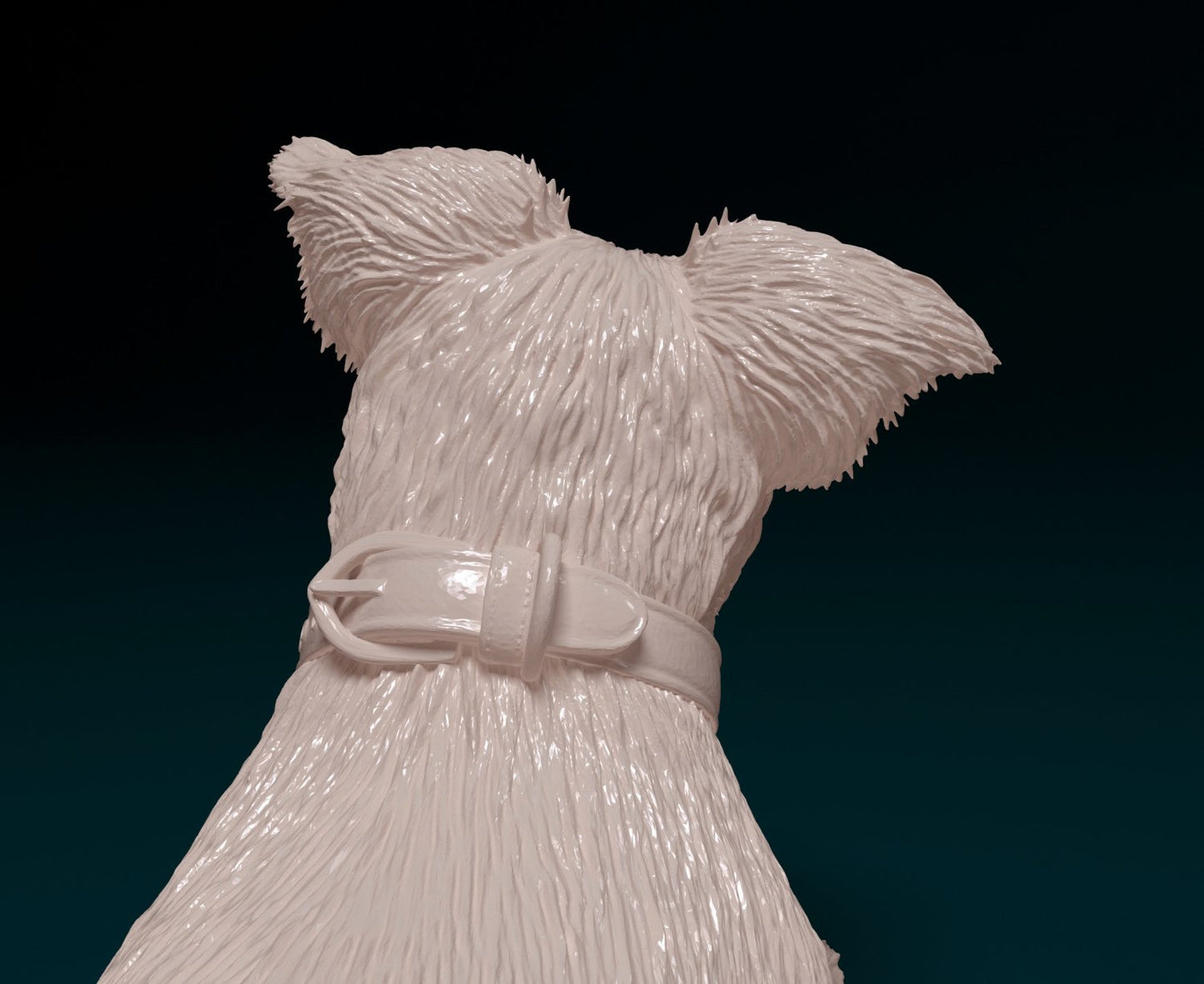 yorkshire terrier artist resin - white resin ready to prep / paint ALL SCALES