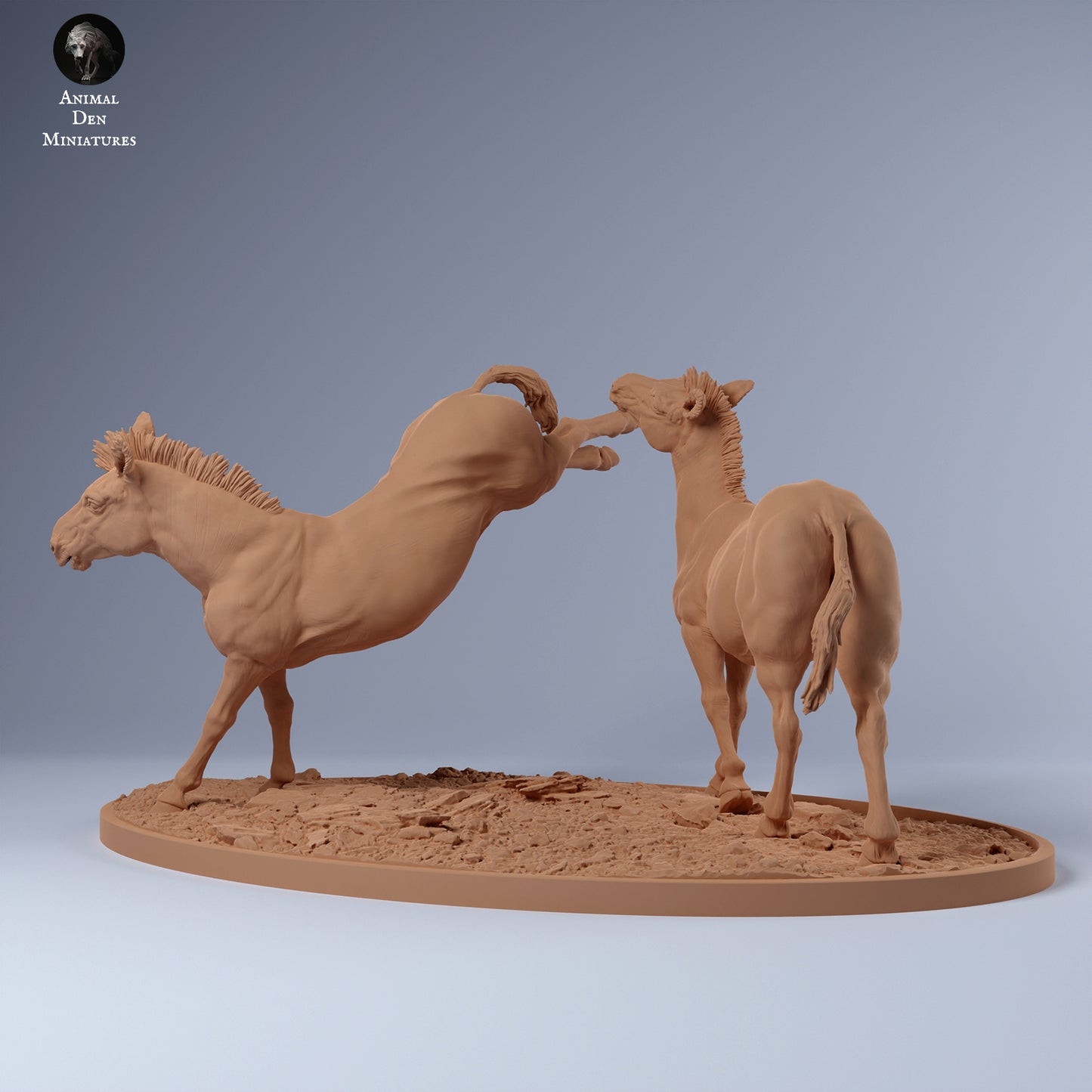 Zebra's fighting - White resin ready to prep and paint