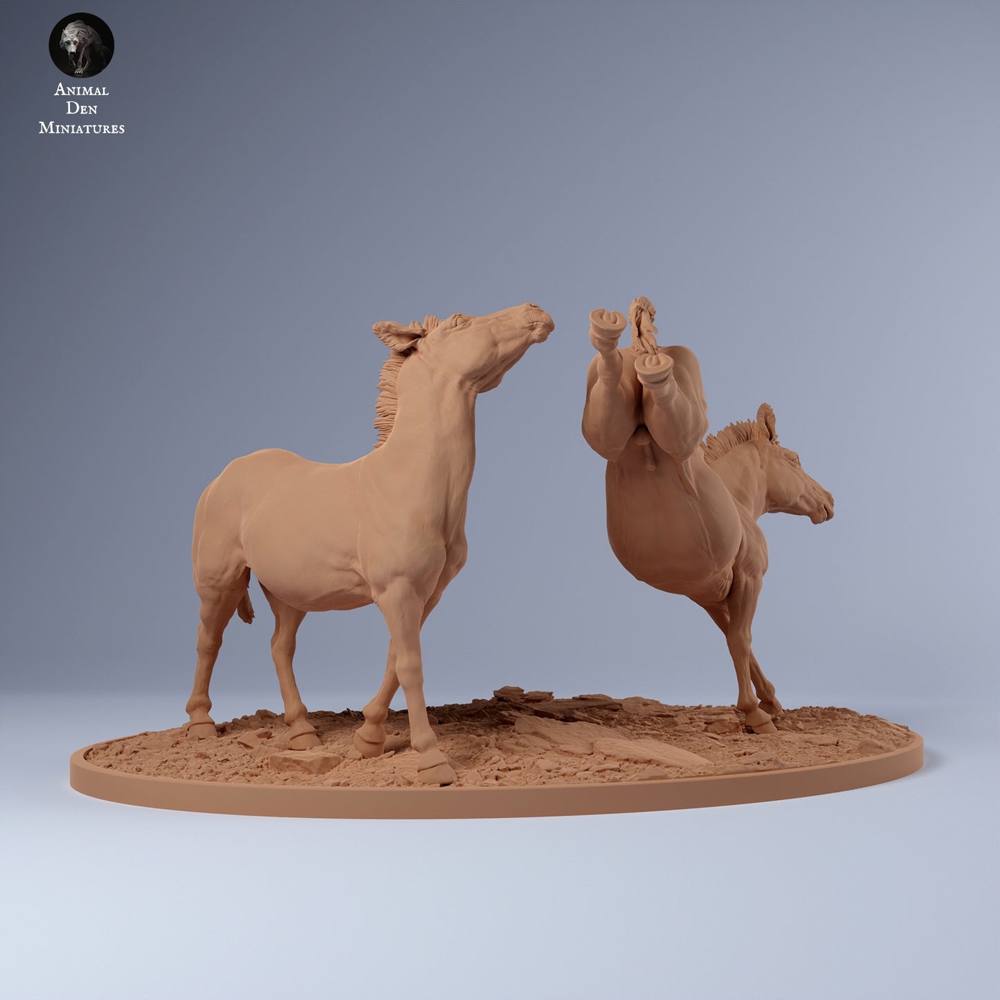 Zebra's fighting - White resin ready to prep and paint