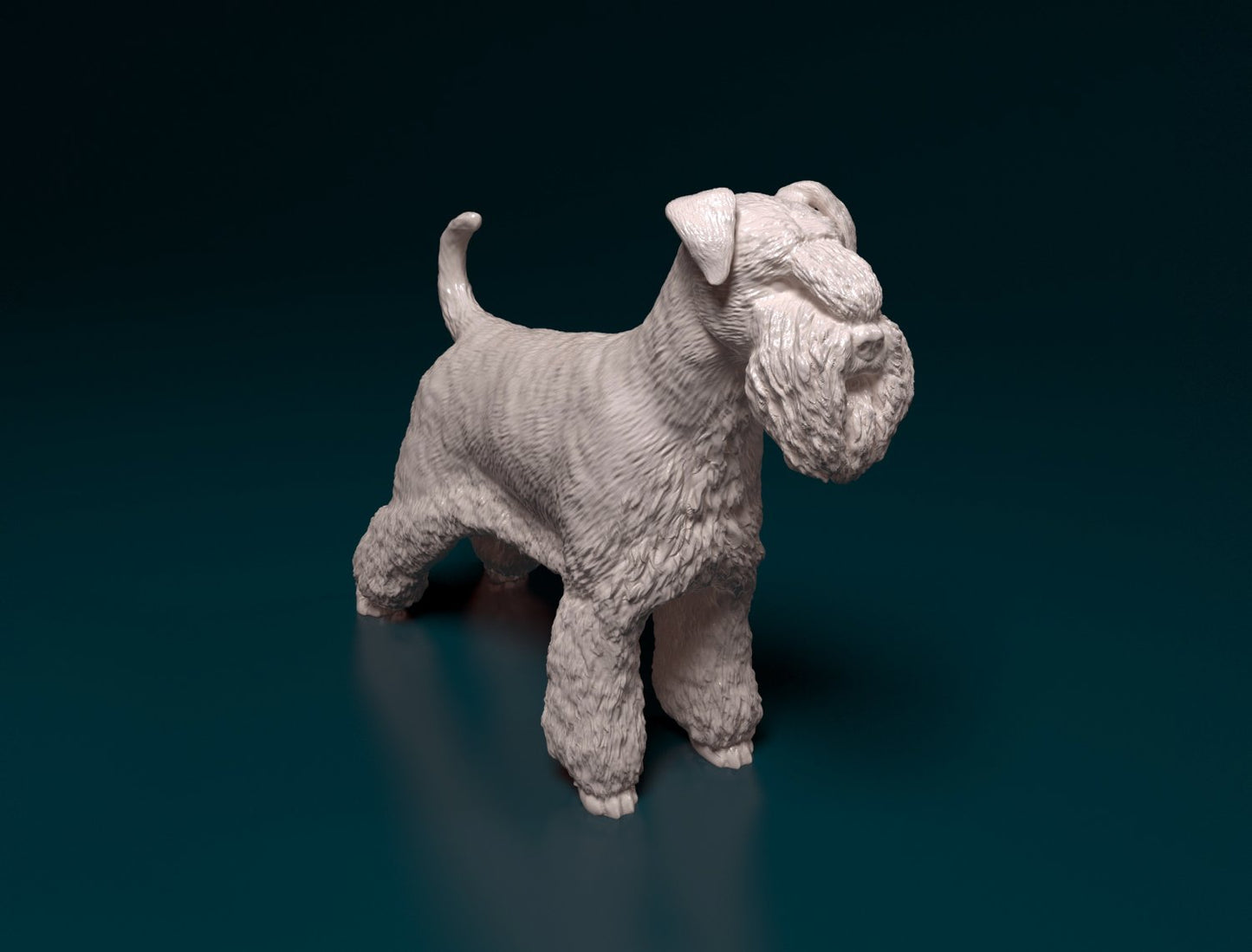 Miniature schnauzer artist resin - white resin ready to prep / paint ALL SCALES