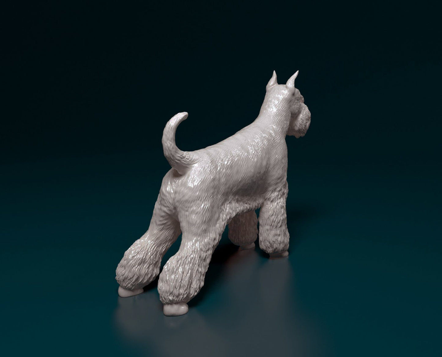 Miniature schnauzer artist resin - white resin ready to prep / paint ALL SCALES