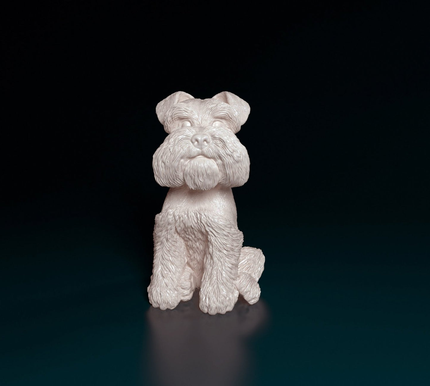 Miniature schnauzer artist resin - white resin ready to prep / paint ALL SCALES