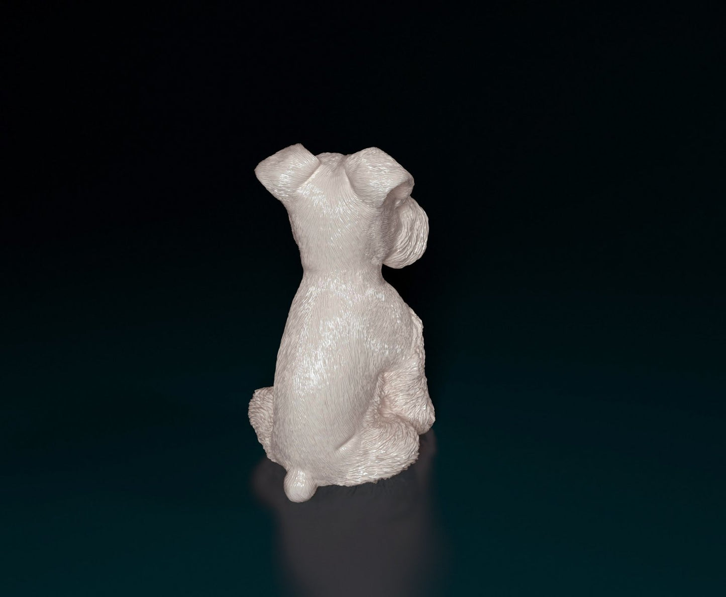 Miniature schnauzer artist resin - white resin ready to prep / paint ALL SCALES