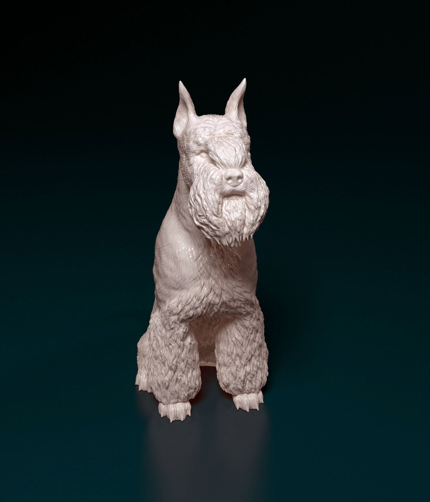 Miniature schnauzer artist resin - white resin ready to prep / paint ALL SCALES